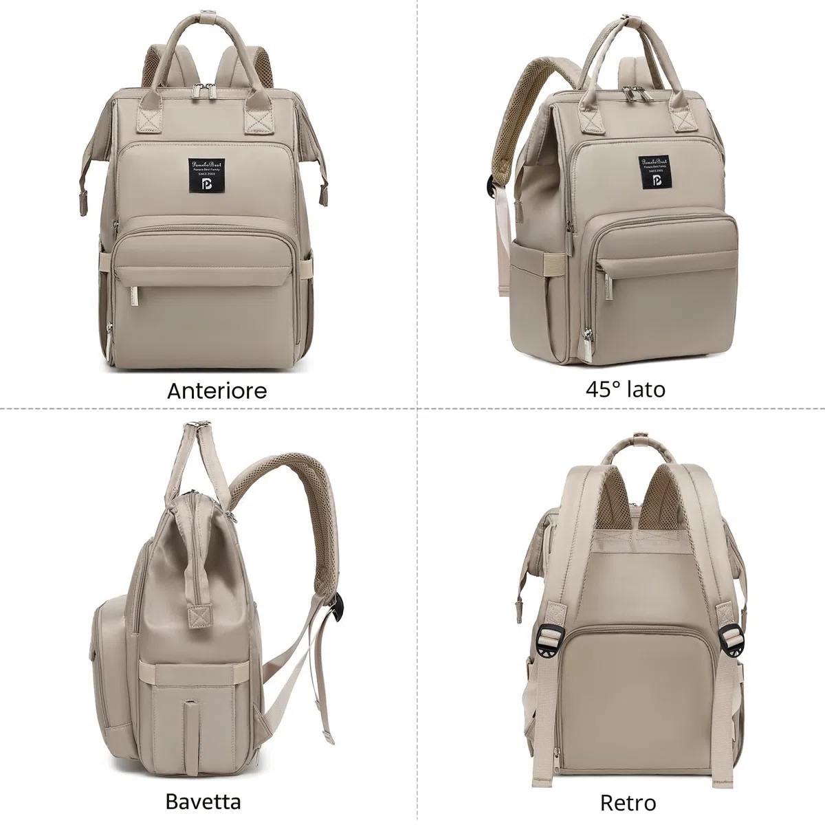 Pomelo Best Zaino Fasciatoio per Bambini con Fasciatoio Impermeabile Grande Capacità Borsa Passeggino per Viaggi - Serie Macaron