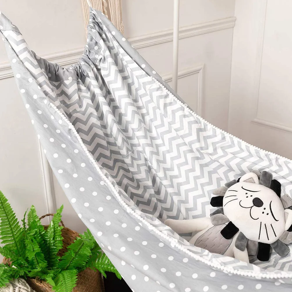 Amaca per bambini in tessuto di cotone, sedia per interni ed esterni