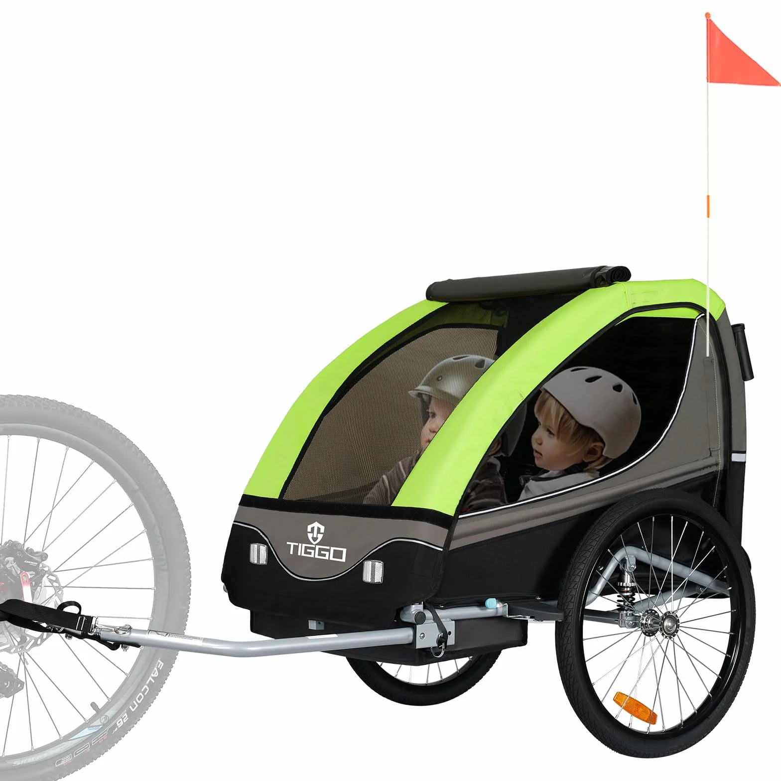 Tiggo S2 Rimorchio bambini 2 in 1 sospensione Jogger passeggino bicicletta girevole 360°
