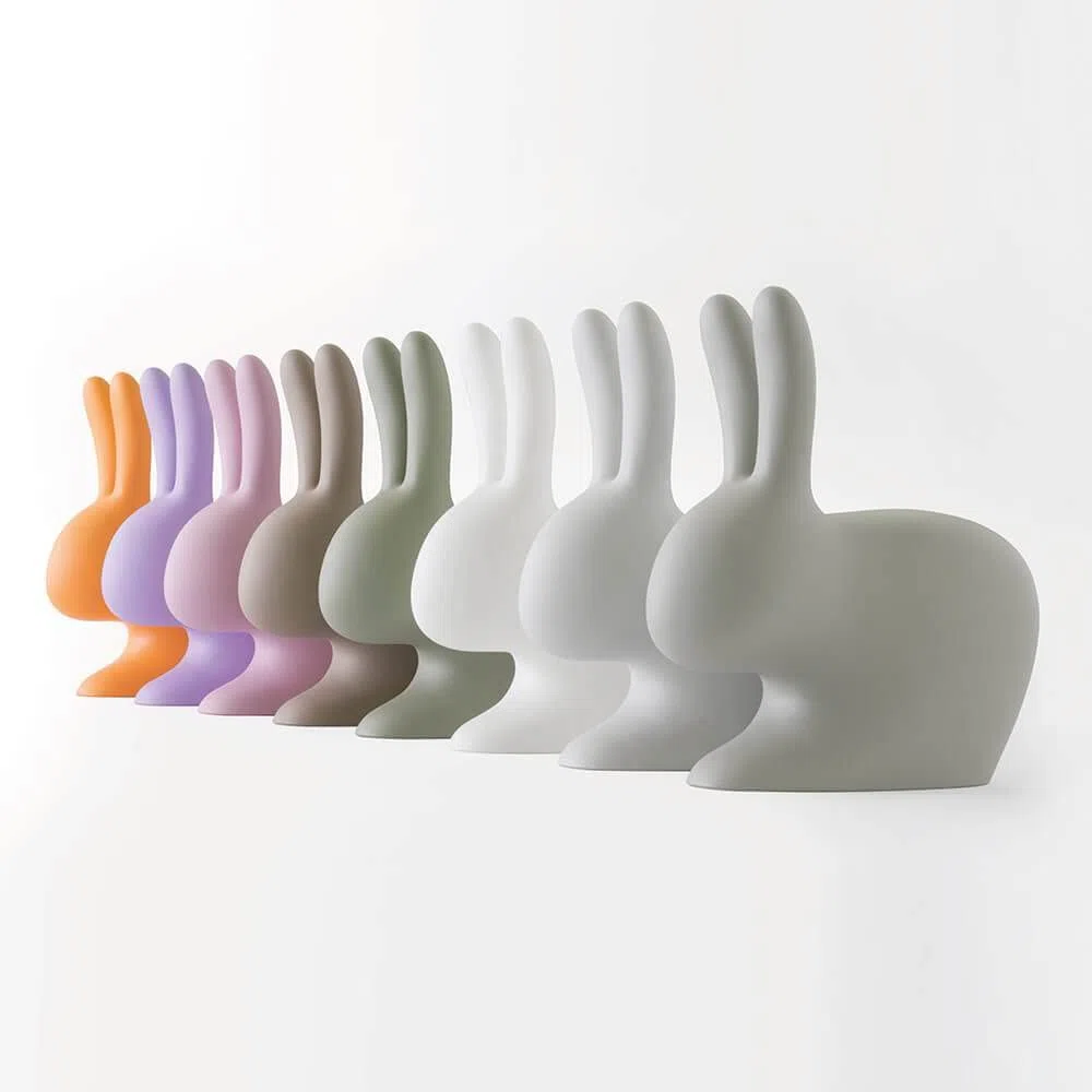 Qeeboo RABBIT CHAIR BABY BRIGHT ORANGE