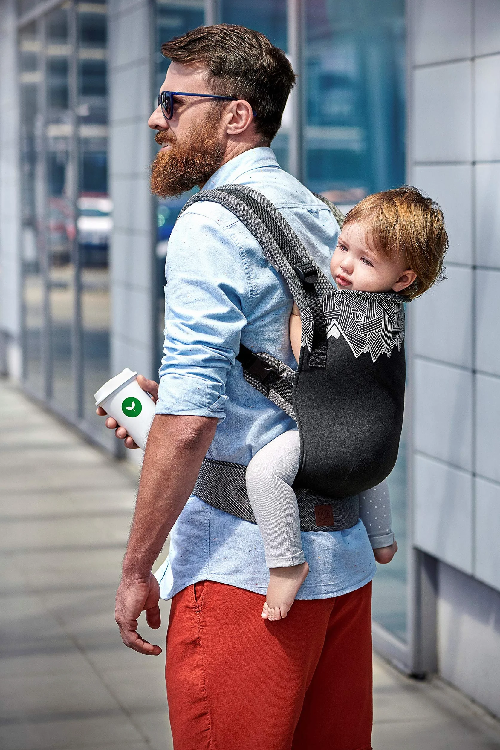 kk Kinderkraft Marsupio Ergonomico Milo, Leggero, Ventrale e Dorsale, Regolabile, Per Bambini da 3 Mesi Fino 20 Kg, Grigio