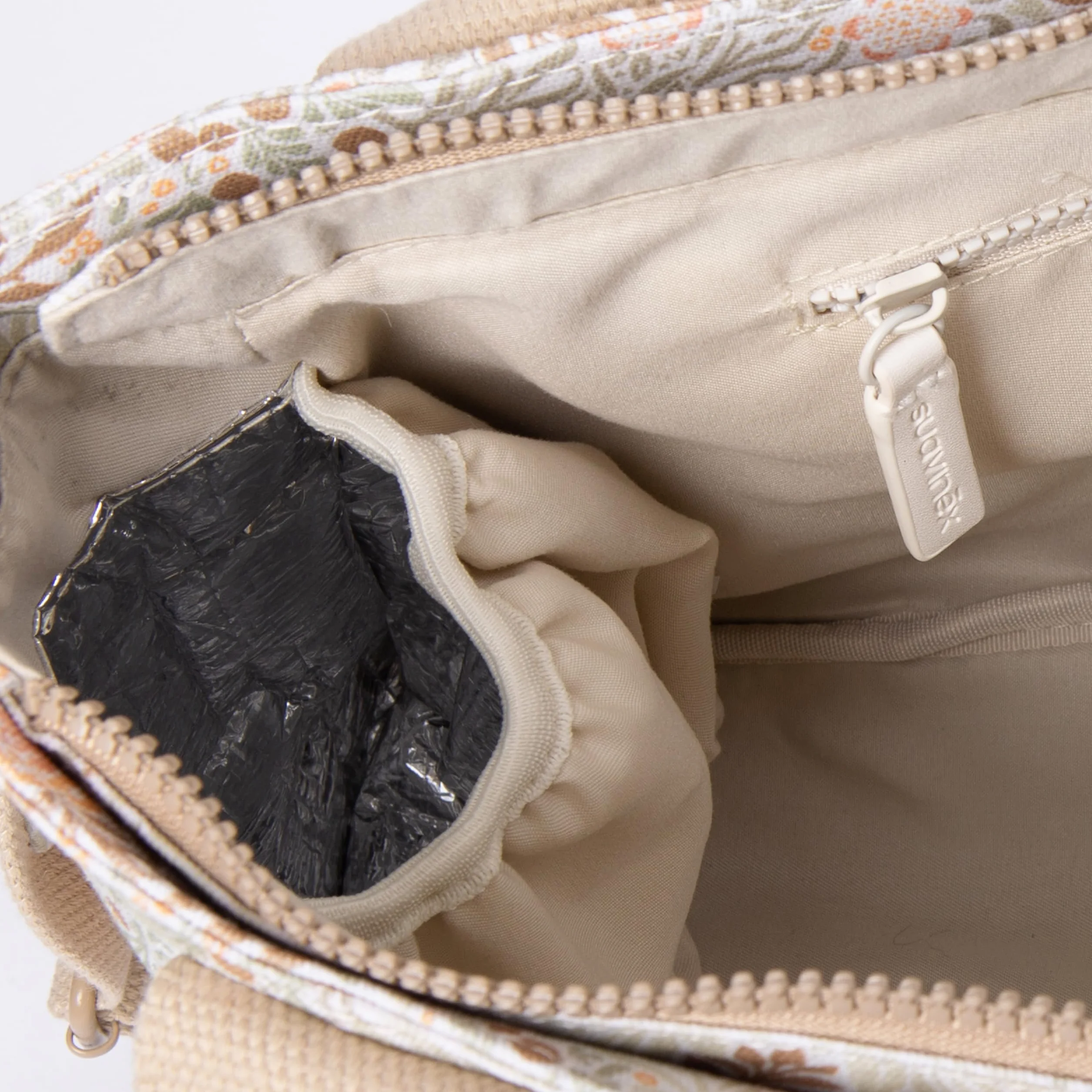 Suavinex Borsa Maternità Organizer per Passeggino con Manici Regolabili, Chiusura a Cerniera, Beige
