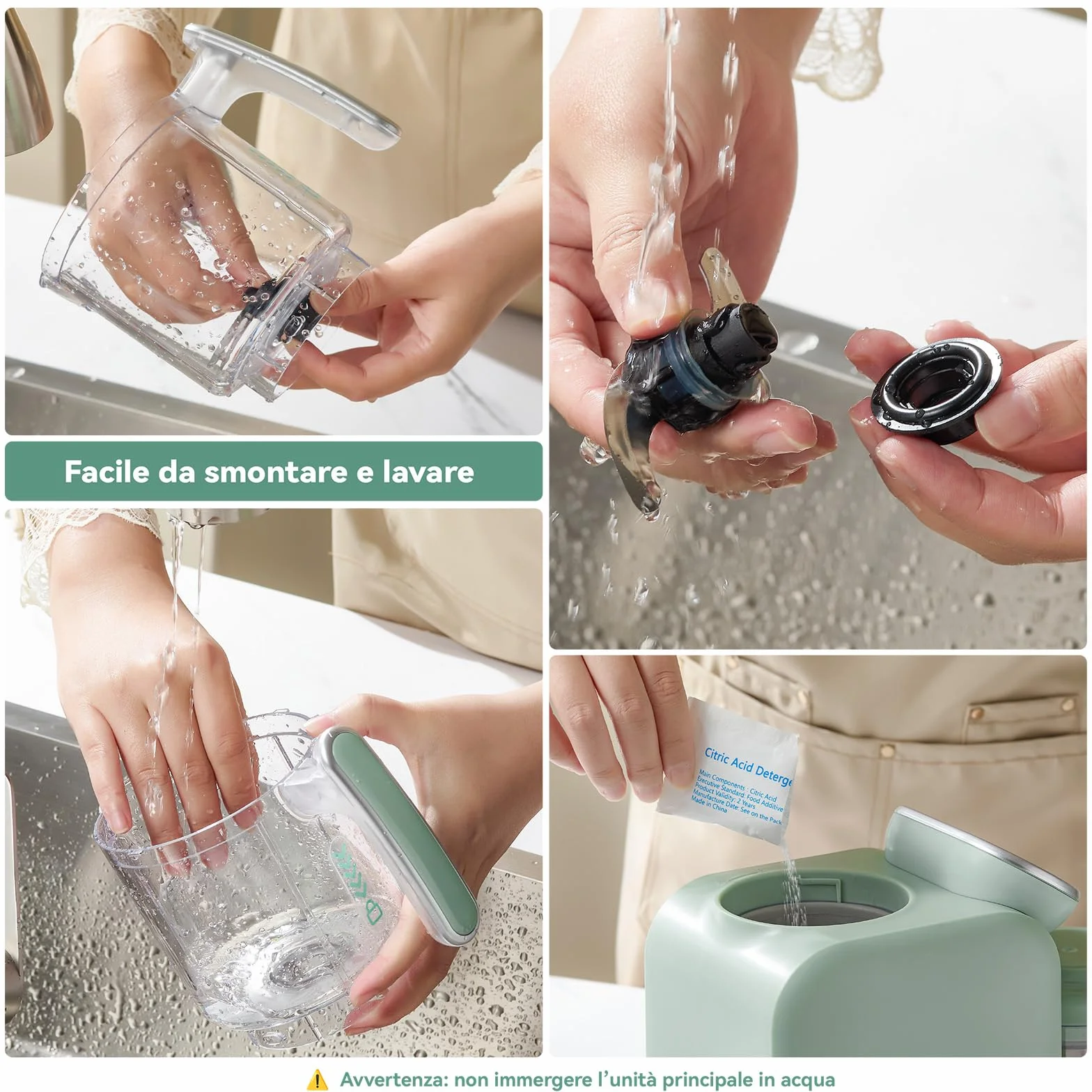 Chefhandy Cuocipappa Multifunzione 5-in-1, Omogeneizzatore e Cuoci Pappa per Neonati