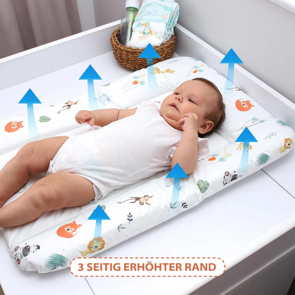Totsy Baby Pad per Neonati, 70x50 cm, Poliestere, Motivo Safari