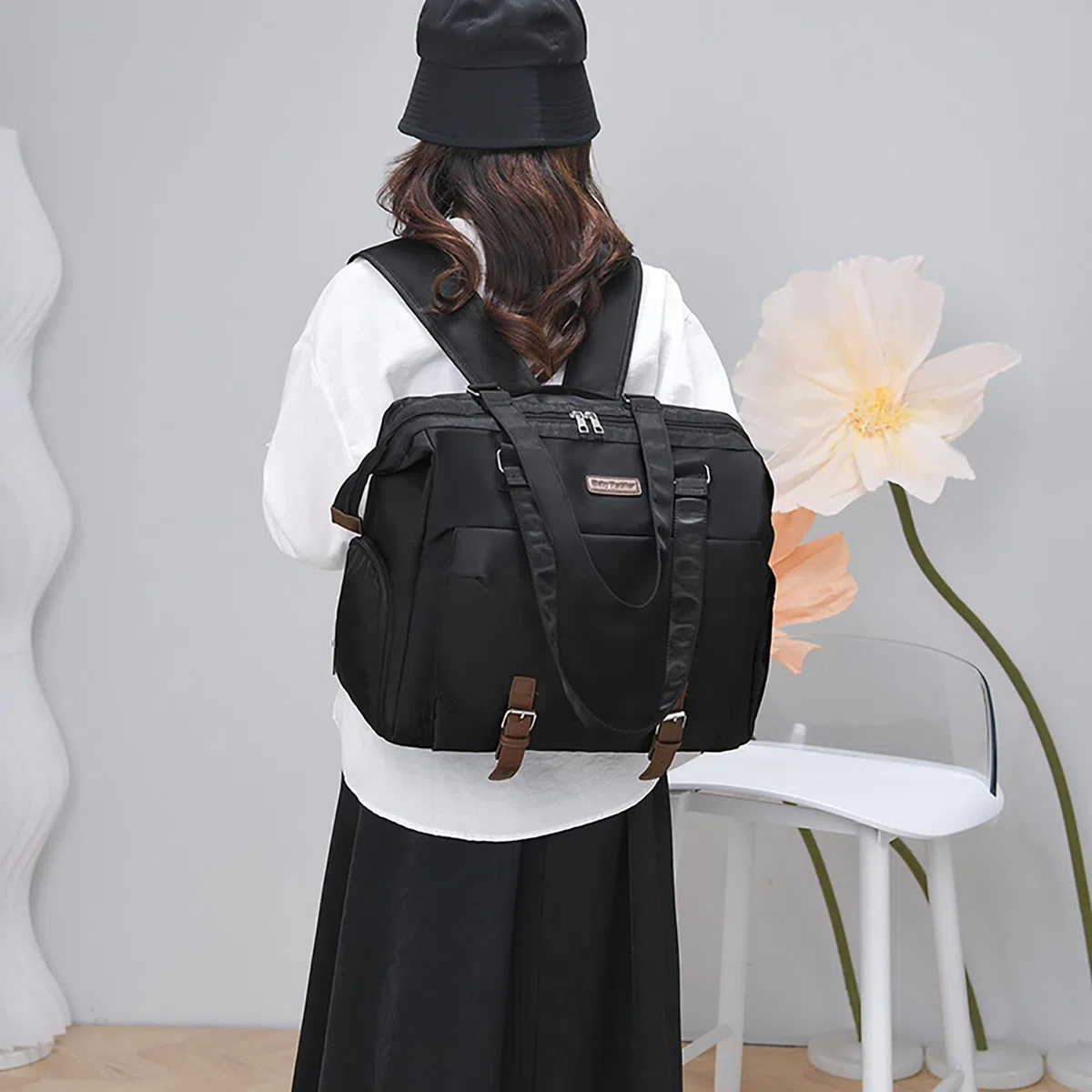 Borsa fasciatoio con per fasciatoio,Borsa a tracolla multifunzione impermeabile pannolini da viaggio per mamma e papà,Tracolla Regolabile Zaino Cambio