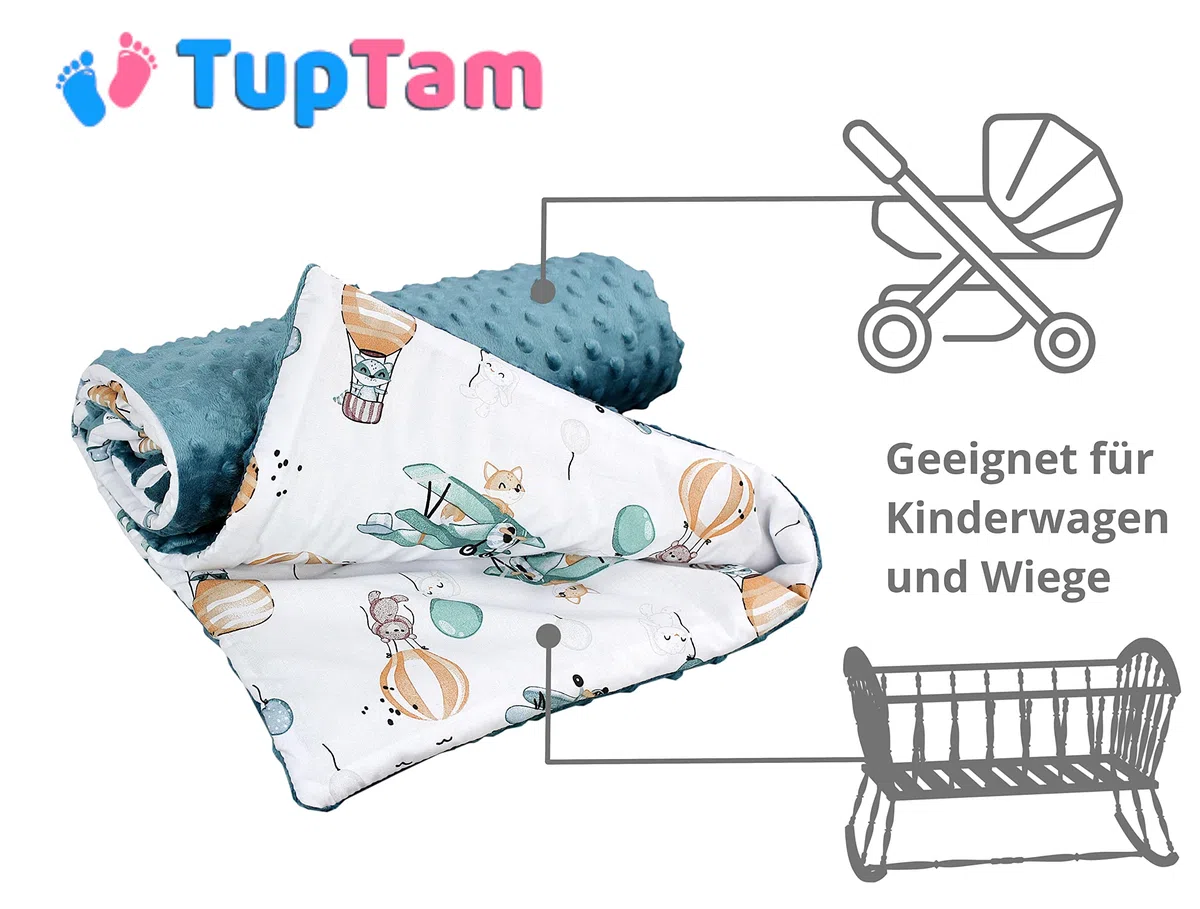 TupTam Copertina per Neonati 85 x 85 cm Coperta per Seggiolino Ovetto Neonato Auto Buggy Passeggino