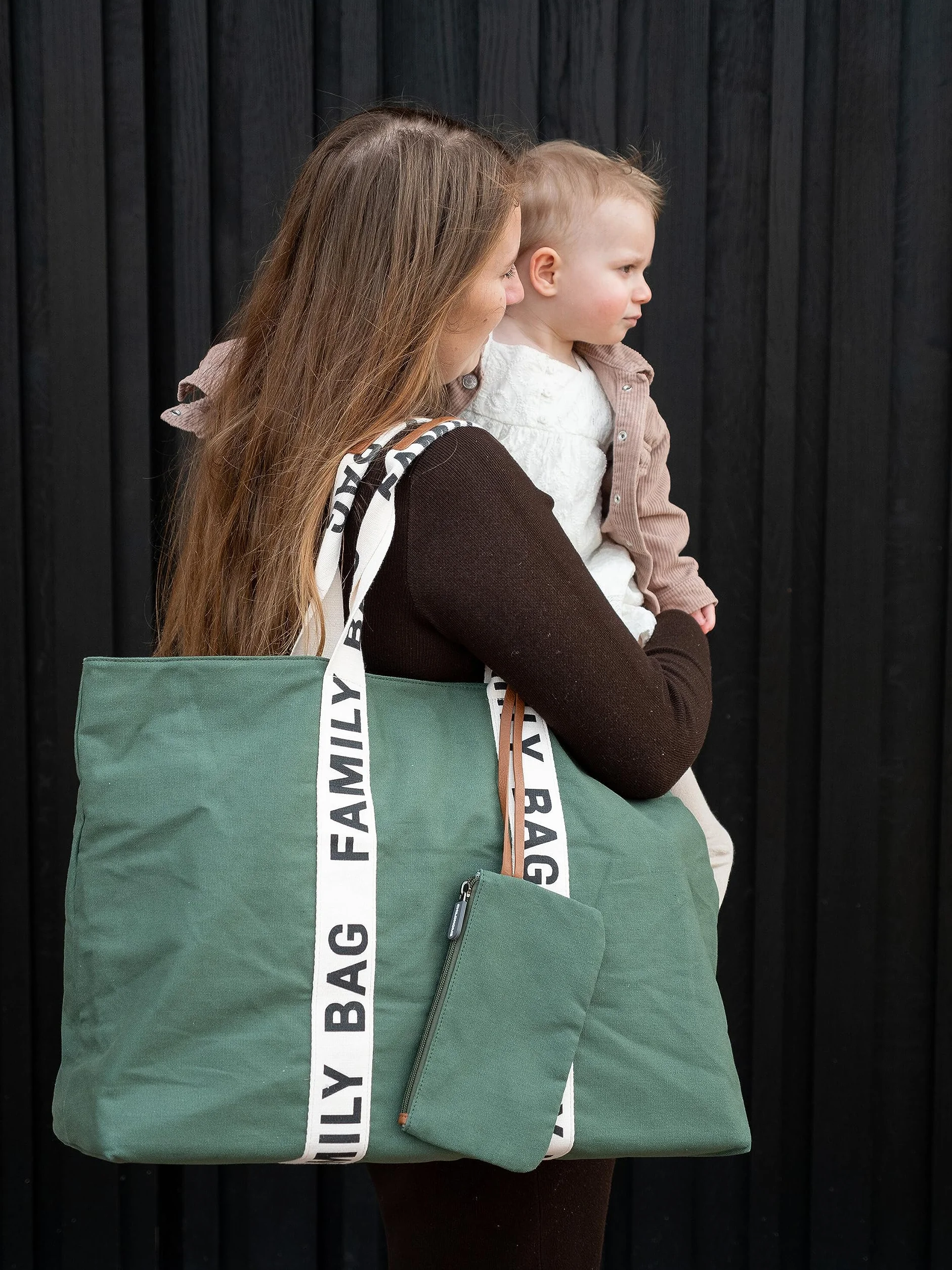 CHILDHOME Family Bag Borsa da Viaggio Weekend Grande Capacità Verde