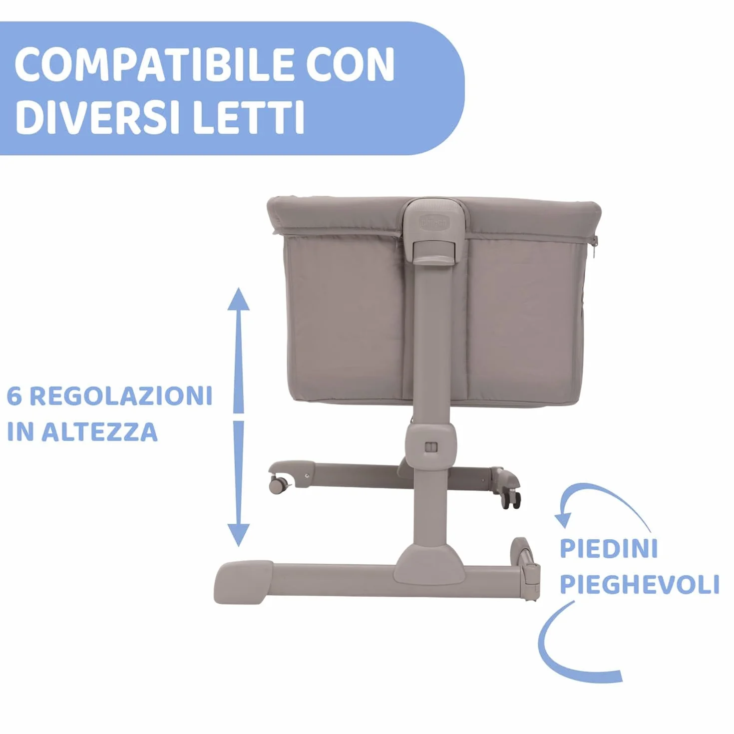Chicco Next2Me Essential Culla Neonato Co-Sleeping Altezza Regolabile Materasso Incluso 0-6 Mesi Beige
