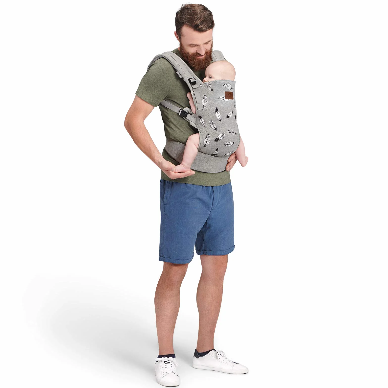 kk Kinderkraft Marsupio Ergonomico Milo, Leggero, Ventrale e Dorsale, Regolabile, Per Bambini da 3 Mesi Fino 20 Kg, Grigio