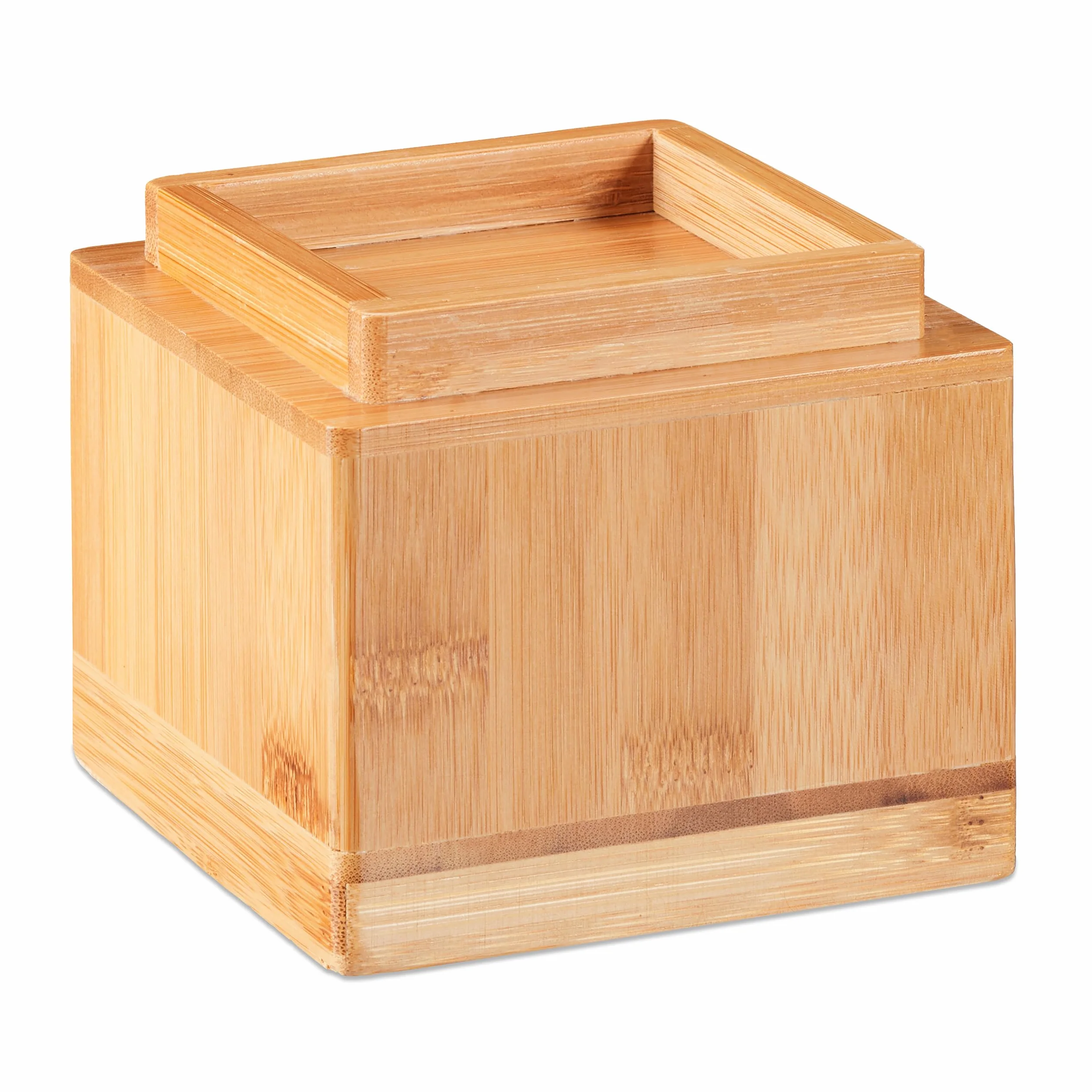 Relaxdays Set 4 Rialzi per Mobili, Aumento Altezza 8,5 cm per Tavoli Sedie, Legno Naturale