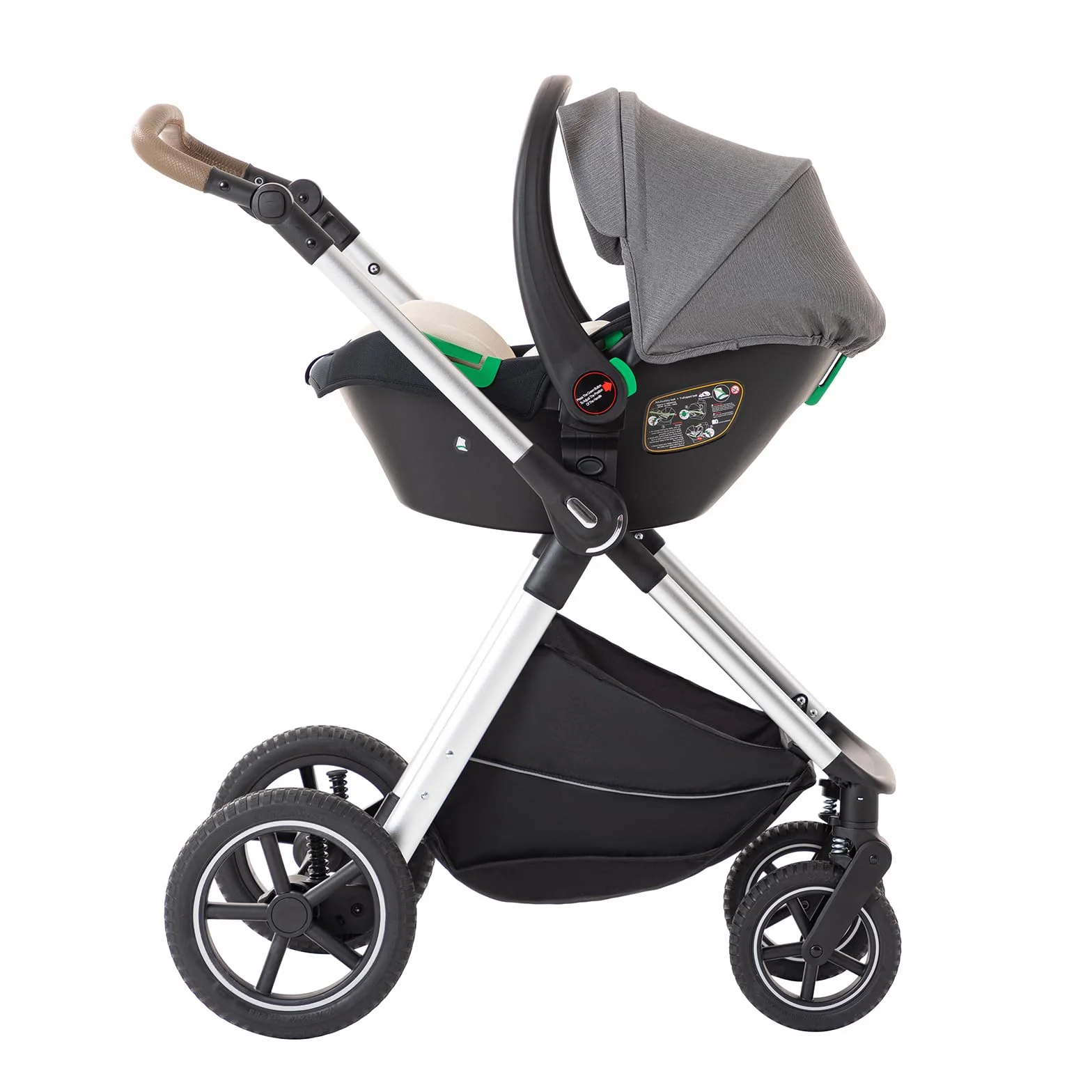 BEBBY passeggino trio 3 in 1 cittadino pieghevole lusso D2-DEEPGREY H2-D