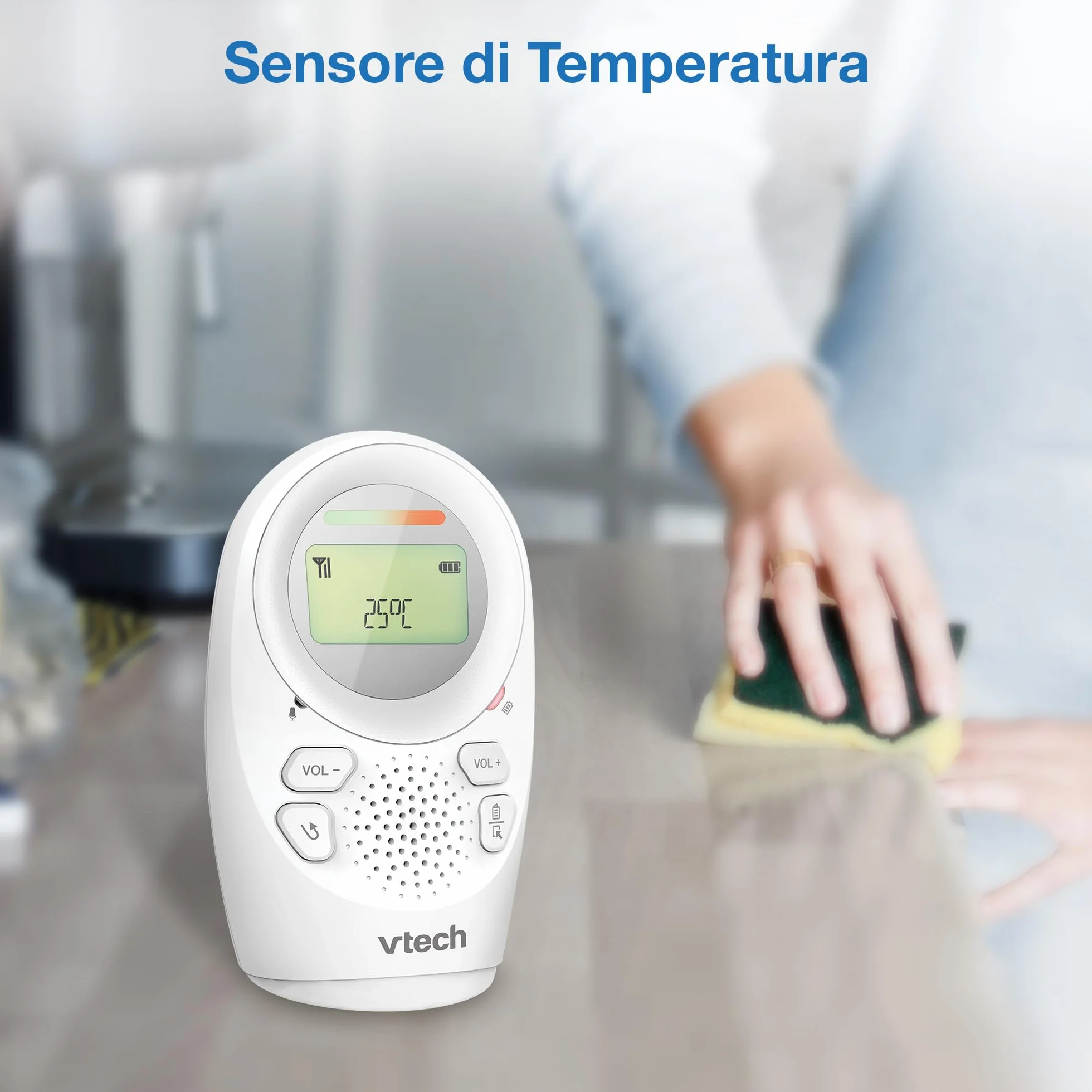 VTech DM1212 Baby Audio Monitor, 460 m Range, 8 Hours Battery, Projection Night Light, Lullabies, Bidirectional