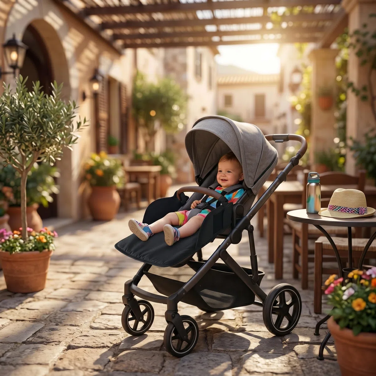 Poggiapiedi per Passeggino, Universale Poggiapiedi, Accessorio Supporto Piede in Plastica Nero, per Uso Giornaliero, per Viaggi Prolungati, per la Spesa