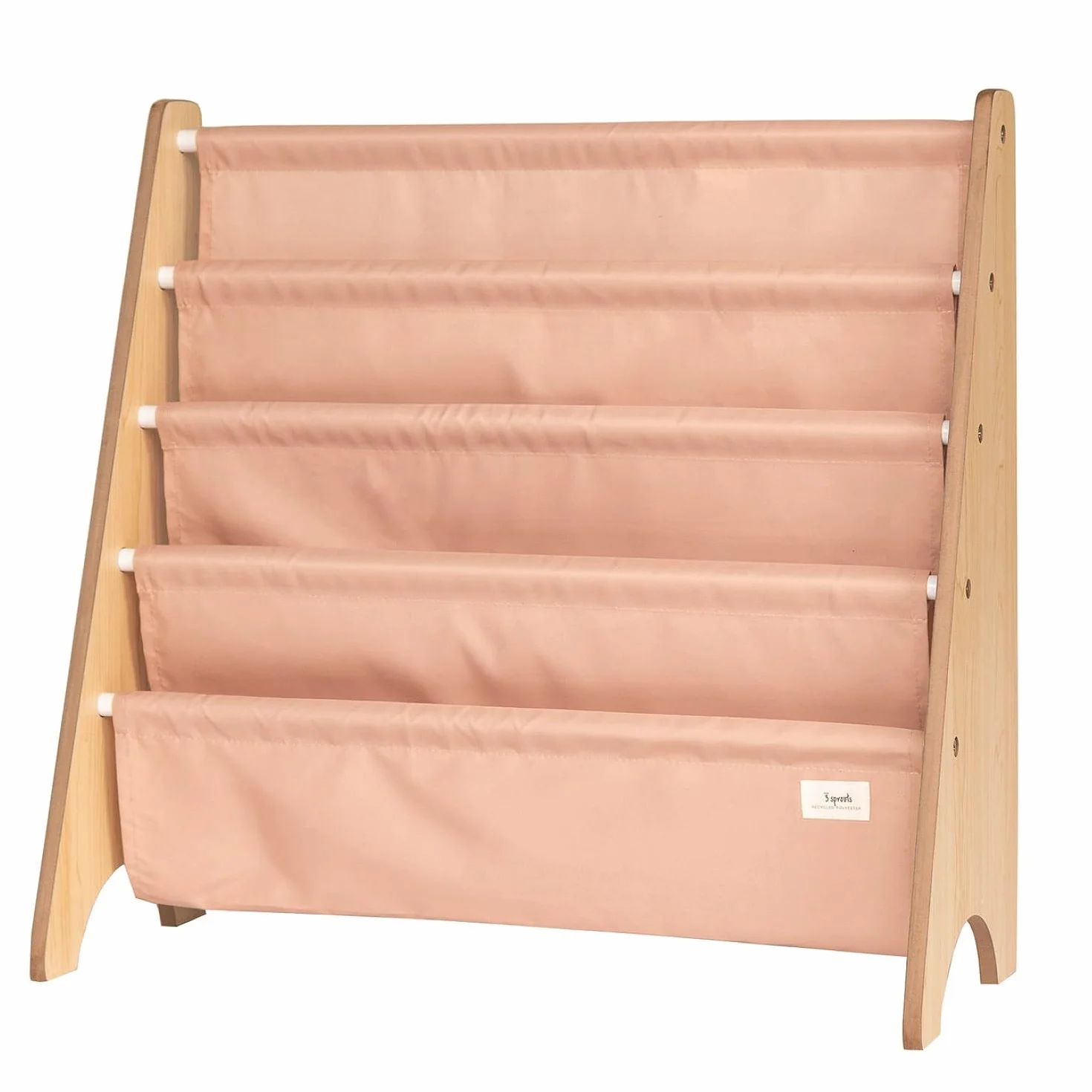 3 Sprouts Libreria Frontale Montessoriana per Bambini, Scaffale in Poliestere Riciclato, 61x63x25,4 cm