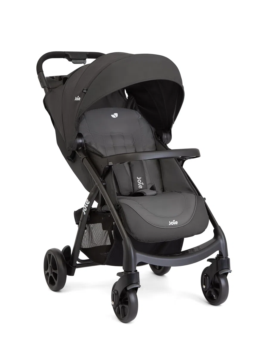 Joie muze™ lx passeggino, reclinazione completamente orizzontale, chiusura compatta, cintura a 5 punti, compatibile con sistema da viaggio – dalla nascita ai 3 anni (0–15 kg), Cobble Stone