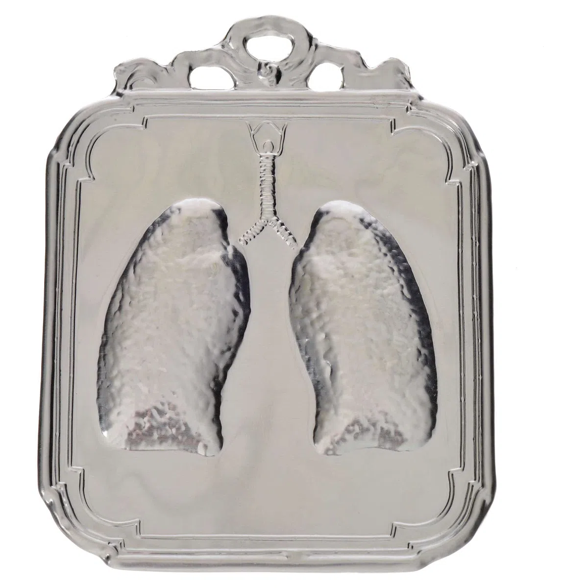 Ex voto polmoni 12x9 cm, Argento