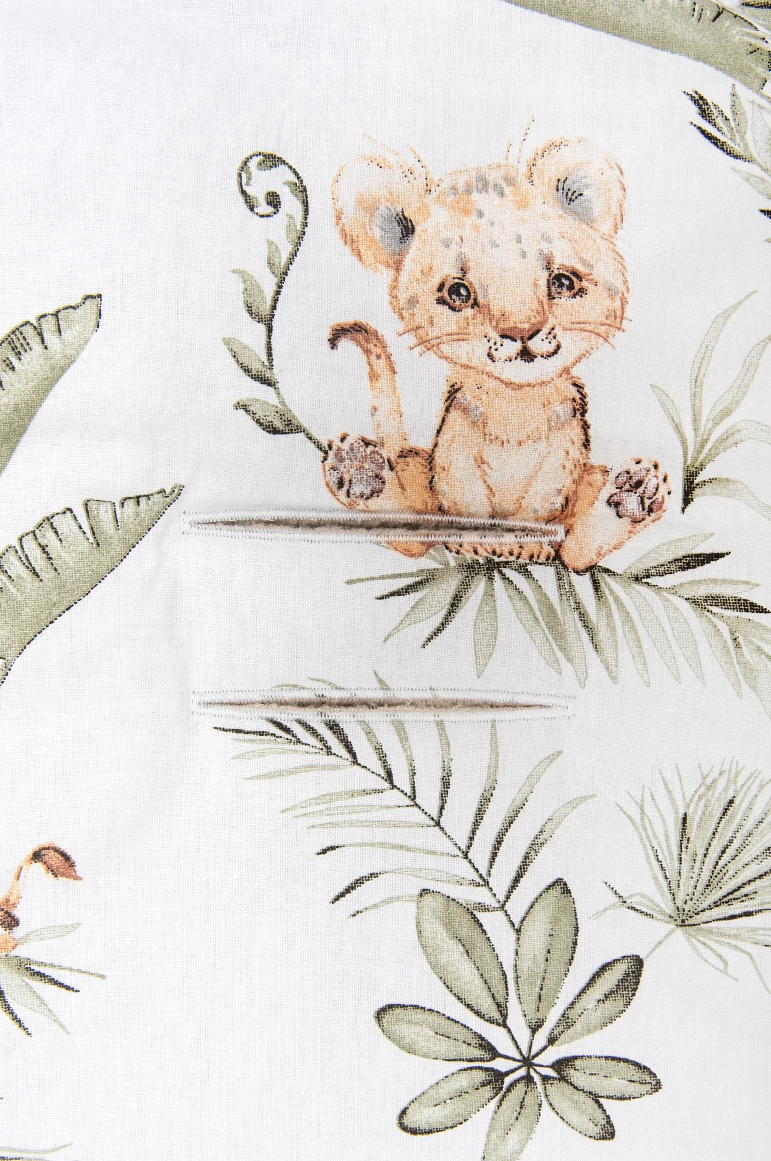 Riduttore Passeggino Universale 78x35cm 5 elementi Copripasseggino Estivo Cotone Minky Safari beige