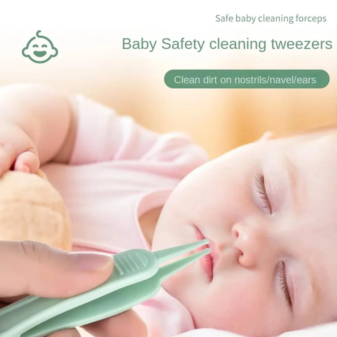 Baby Nose Pinzette, 5 pezzi Pinzette per Naso, Plastica Pinzette Nasali per Bambini, Baby Naso Pinzette, Pinzette per la Cura del Bambini, Pinzetta Pinzette Pulizia Naso Neonato Pinza