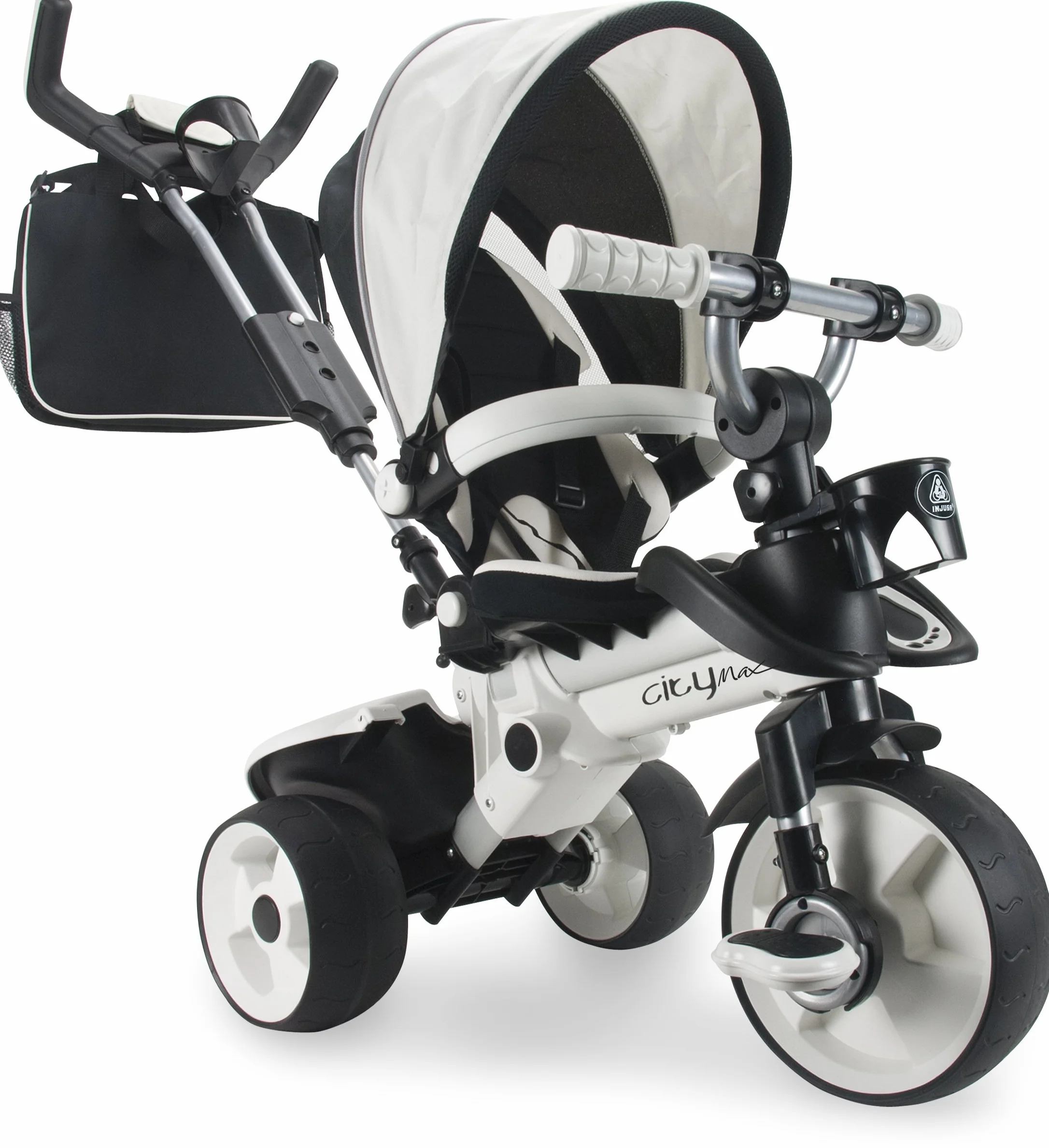 INJUSA Triciclo Passeggino Evolutivo City Max 6 Mesi-3 Anni Bianco