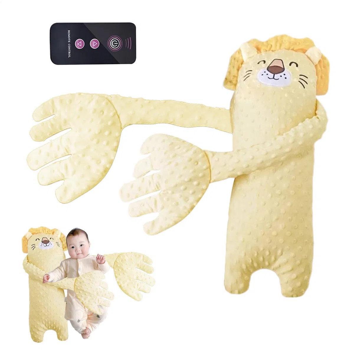 cuscinoper picchiettare la schiena del neonato - cuscinocomfort in peluche per il sonno del bambino, cuscinodi supporto per accarezzare il ritmo morbido, compagno calmante per alleviare lo stress p