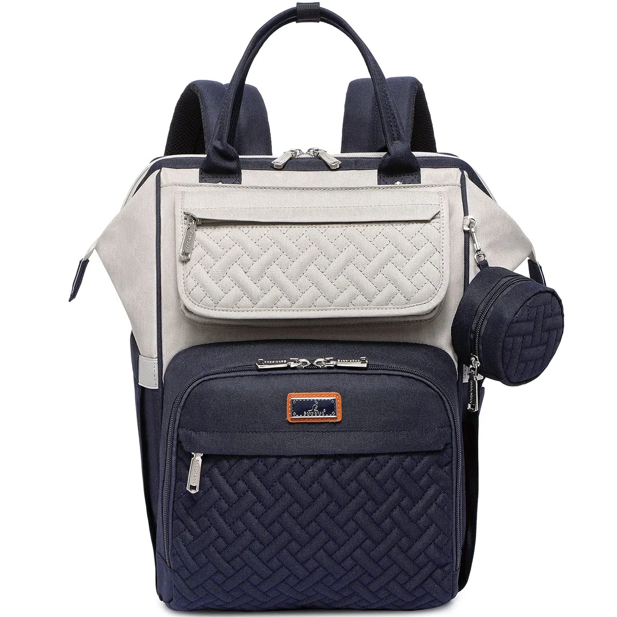 BabbleRoo Zaino-Borsa Fasciatoio, Grande Borsa Fasciatoio Da Viaggio Per Mamma E Papà, Zaino Per Pannolini Con Fasciatoio, Borsa Cambio Con Cinghie Per Passeggino E Porta Ciuccio,