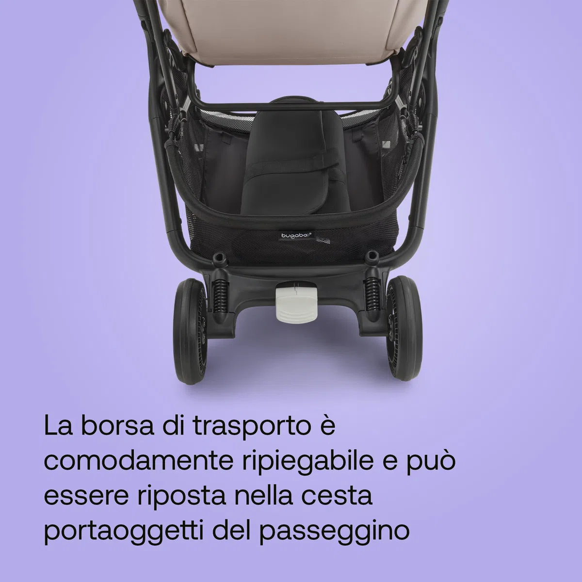 Bugaboo Borsa per il trasporto del passeggino Butterfly, Certificato IATA, riponibile nella cappelliera dell'aereo, completo di spazio extra per gli accessori essenziali e fondo Imbottito