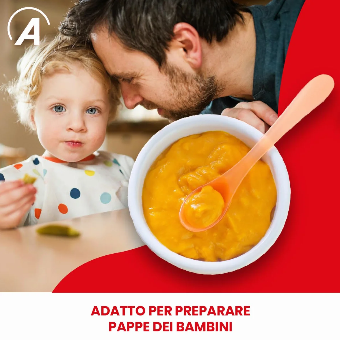Ardes VEGGY Macchina Elettrica per Purè e Creme, 3 Dischi da Taglio in Acciaio Inox