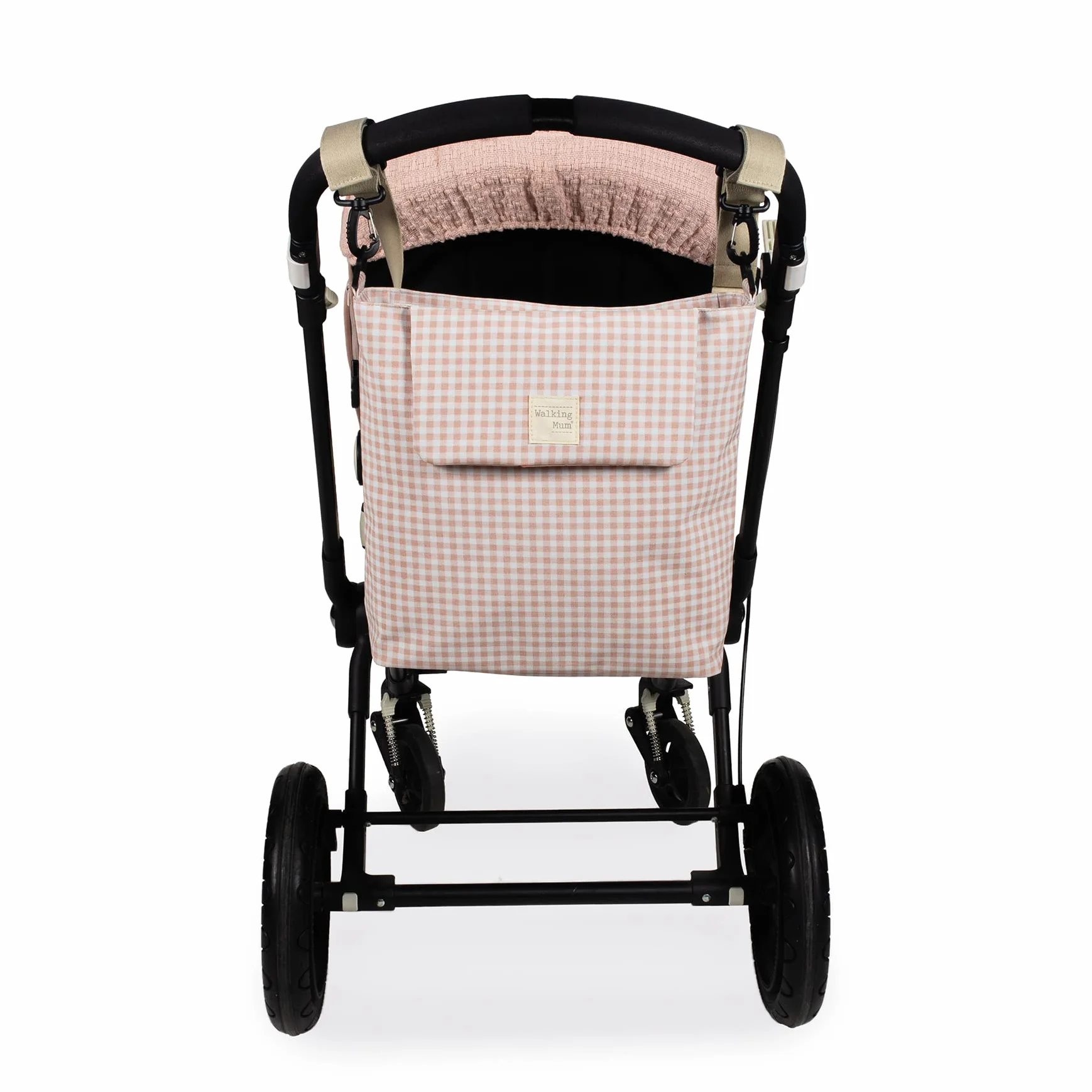 Borsa fasciatoio Walking Mum I Love Vichy rosa 42 x 36 x 13 cm