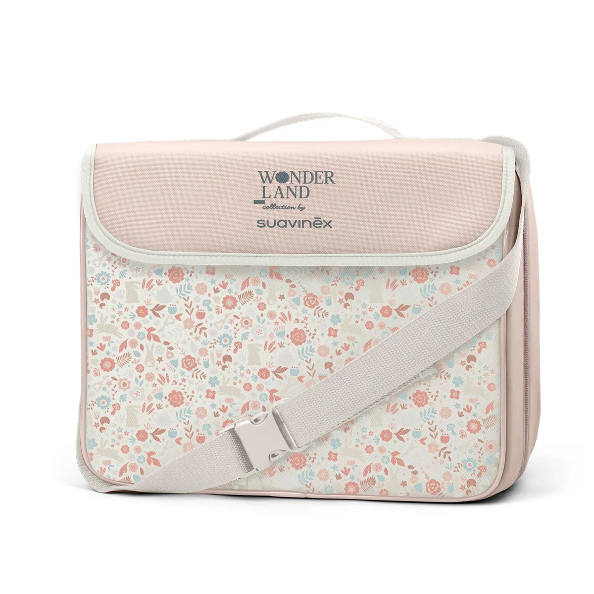 Suavinex, Rialzo sedia portatile per Bimbi +6 Mesi, Rialzo sedia per la pappa,Trasformabile in Borsa, Facile da Pulire, Leggero, con Tracolla, Comodo, Morbido e con Schienale, Rosa
