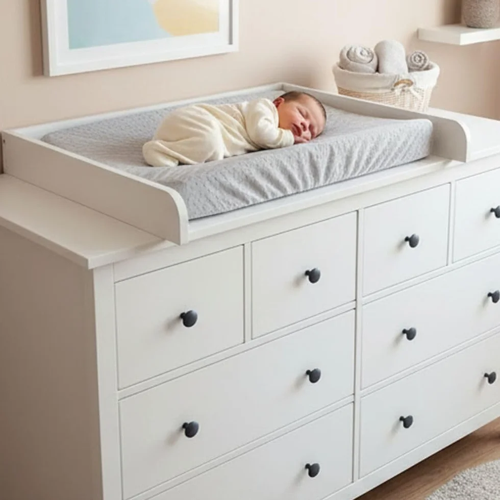 Fasciatoio in legno laminato bianco per cassettiera IKEA Malm 79x9,6x76,3cm