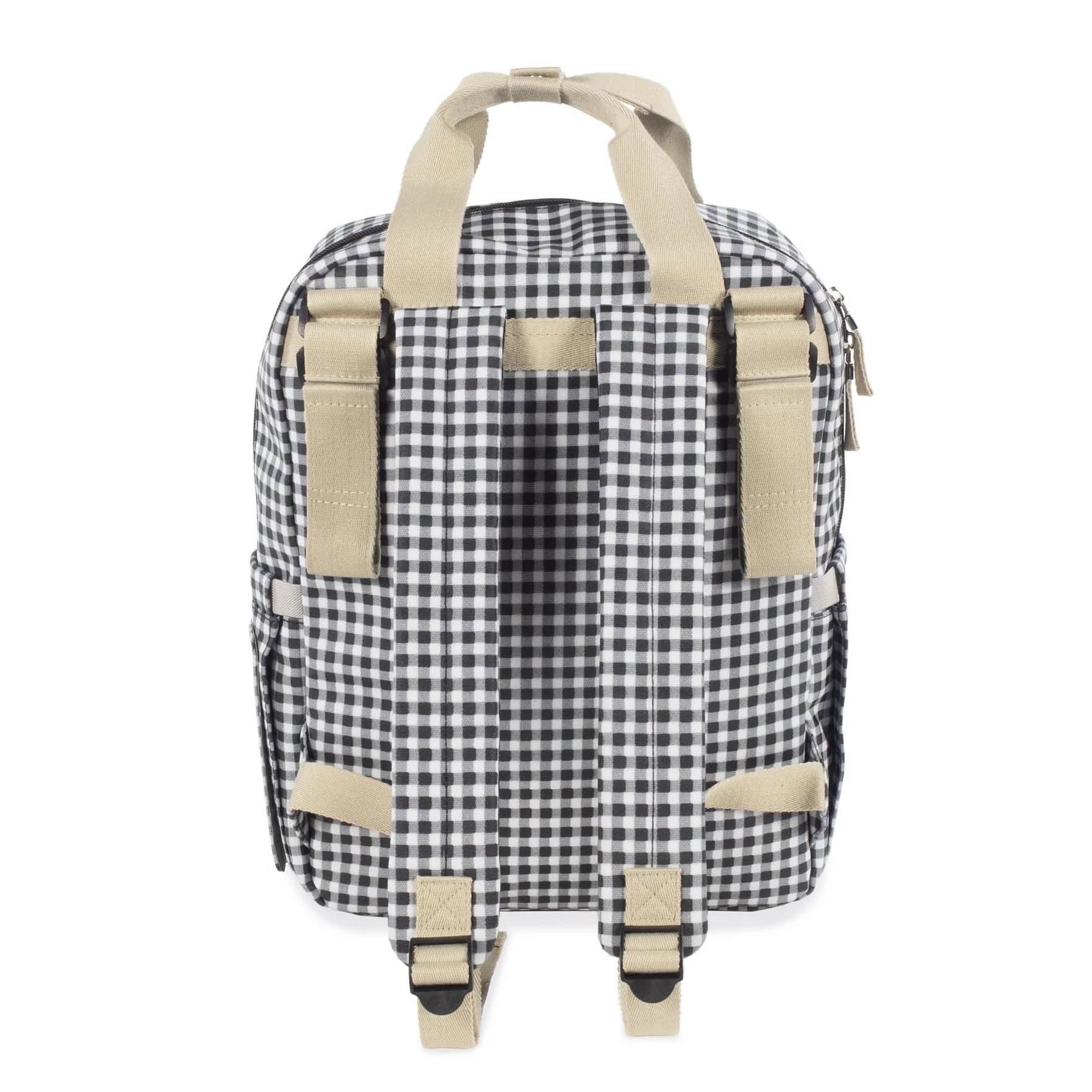 Borsa zaino I Love Vichy per passeggino, nero, 37x28x12 cm