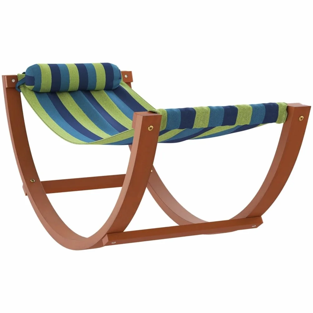 vidaXL Amaca a Dondolo per Bambini Blu e Verde in Tessuto