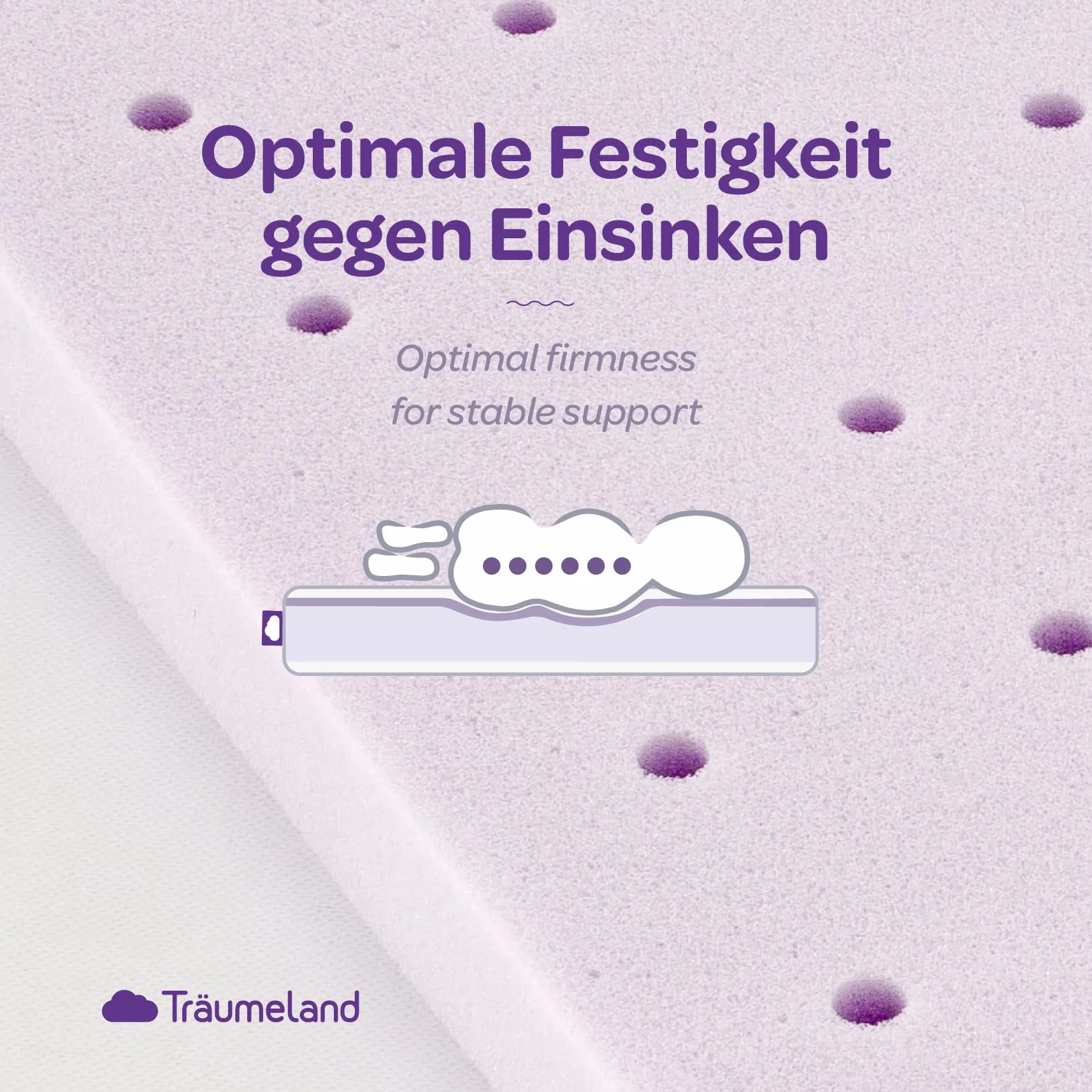 Träumeland Materasso per passeggino Brise Light adatto per Cybex Priam | 32 x 78 x 6 cm ovale