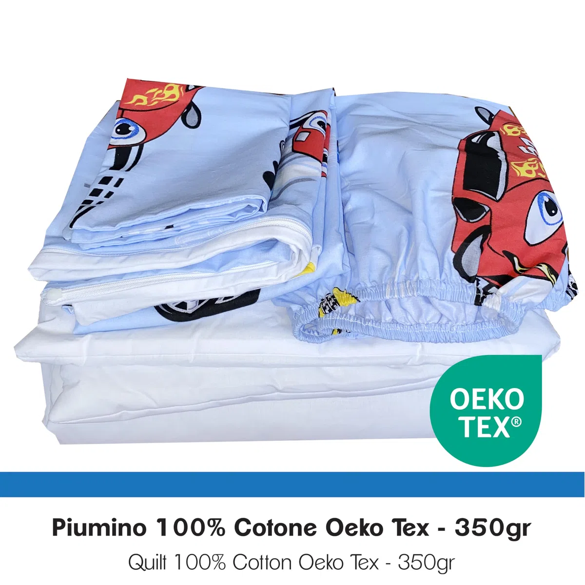 Piumotto Set Lenzuola 4 Pezzi Compatibile Con Next To Me Culle Cosleeping Fianco Letto 50x83 Cm 100% Cotone 1 Piumino 1 Lenzuolo Di Sotto 1 Lenzuolo Copripiumino Sacco 1 Federa Macchinine