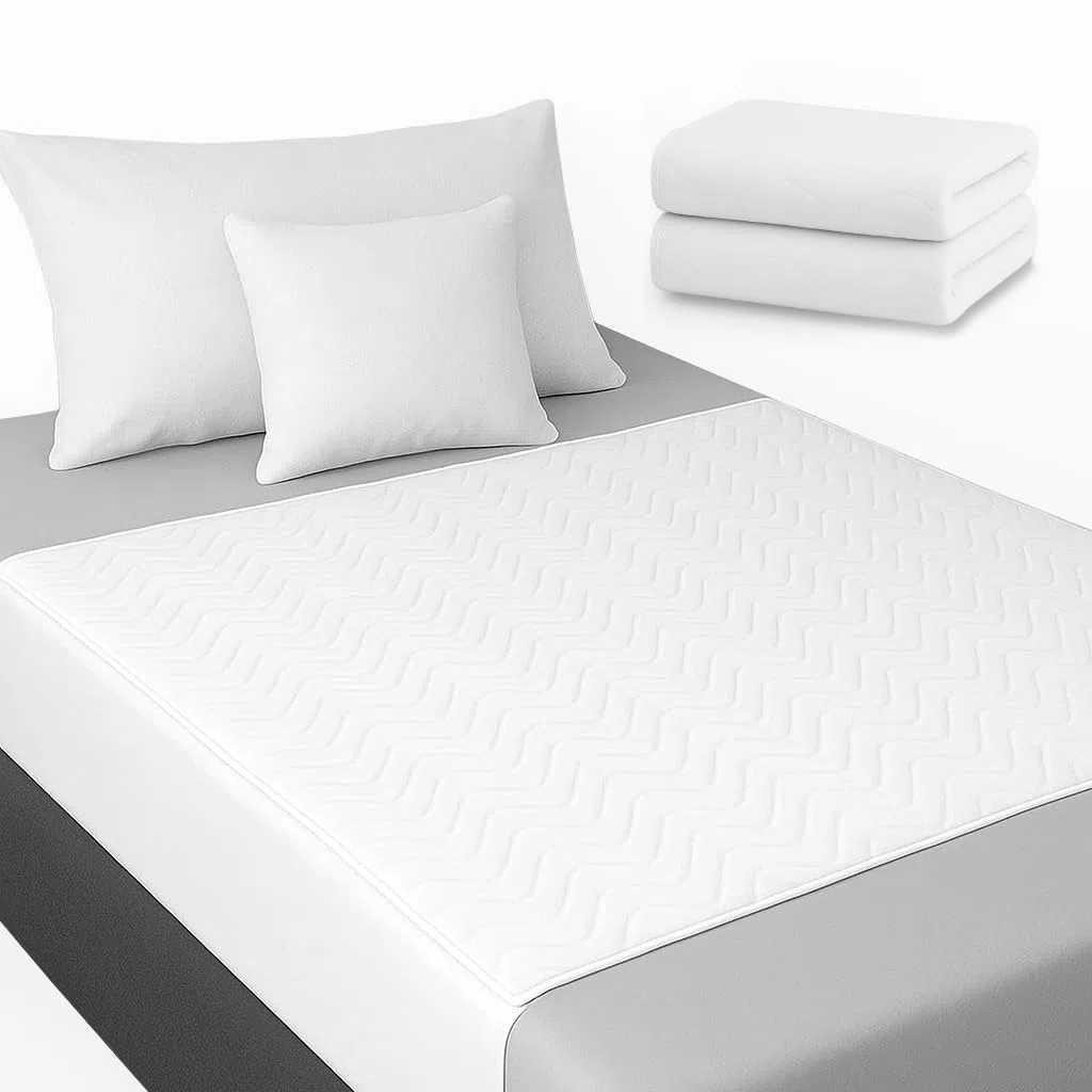 Coprimaterassi matrimoniale impermeabile. Traverse letto anziani lavabili. Panno per l’incontinenza: alato. Protezione impermeabile per Incontinenza - assorbente 3,15 litri/m². 135 x 85 cm - (pack x2)