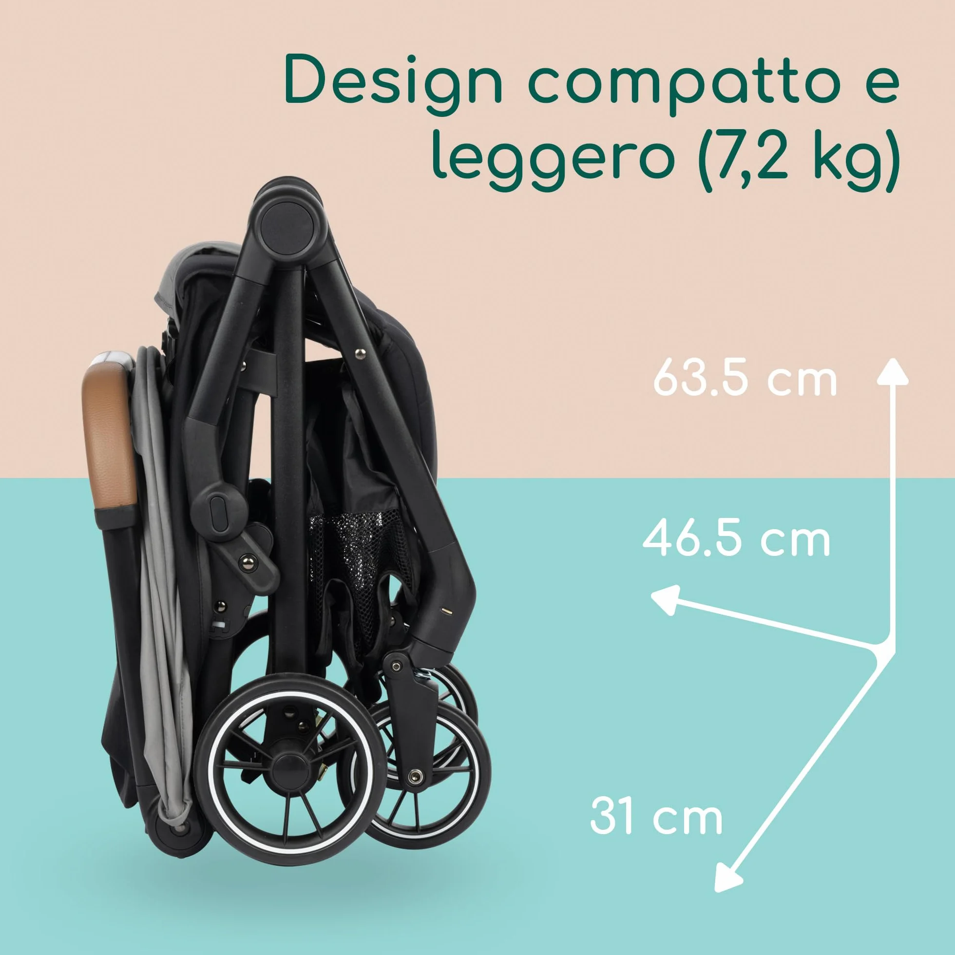 Bebeconfort Sunlite Passeggino leggero reclinabile pieghevole bambini 0-4 anni 22 kg 7,2 kg Tinted Grey