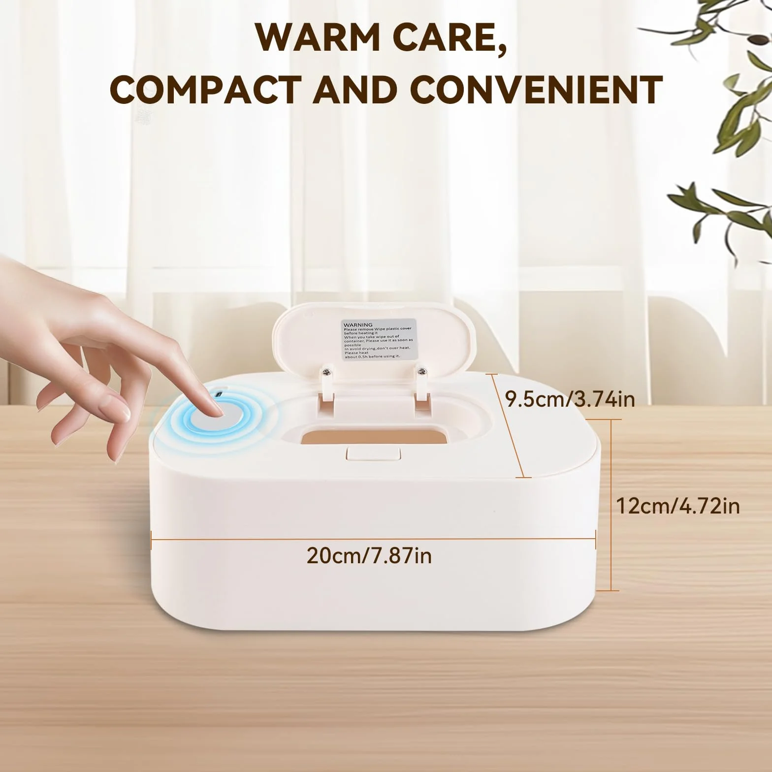 Scaldasalviette per Neonati, Dispenser USB Portatile, Cambio Pannolino Comodo Bianco