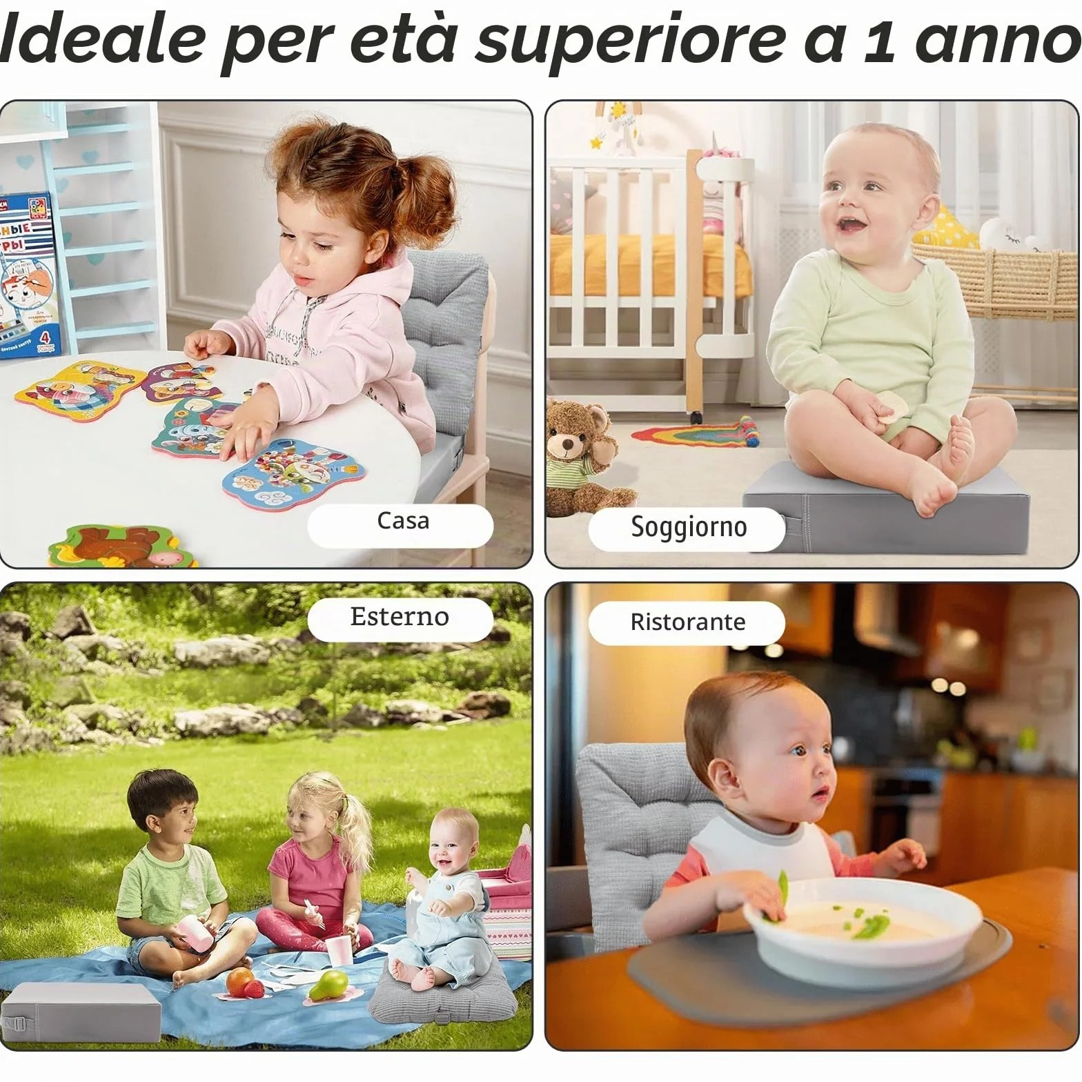 Booster sedile per bambini 2Pcs cuscino velluto a coste PU impermeabile antiscivolo