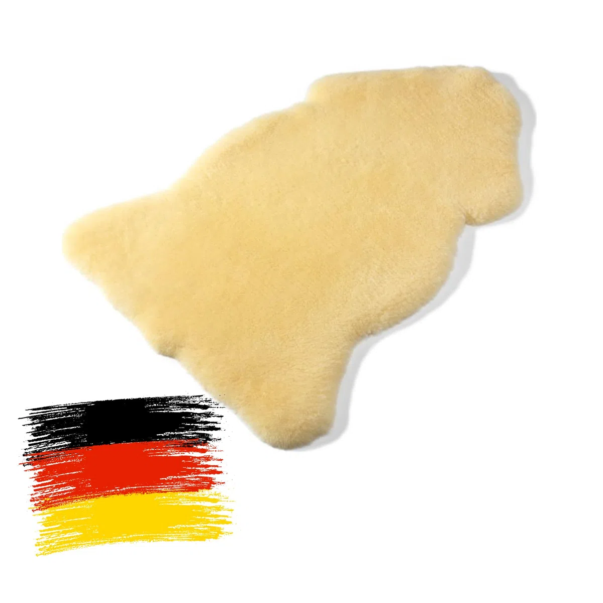 Pelliccia di agnello per neonati, in pelle naturale conciata con medicinale, 100% lana merino, pelliccia di agnello, ideale per passeggino, lettino per gattonare, colore orogiallo, dimensioni: 7080