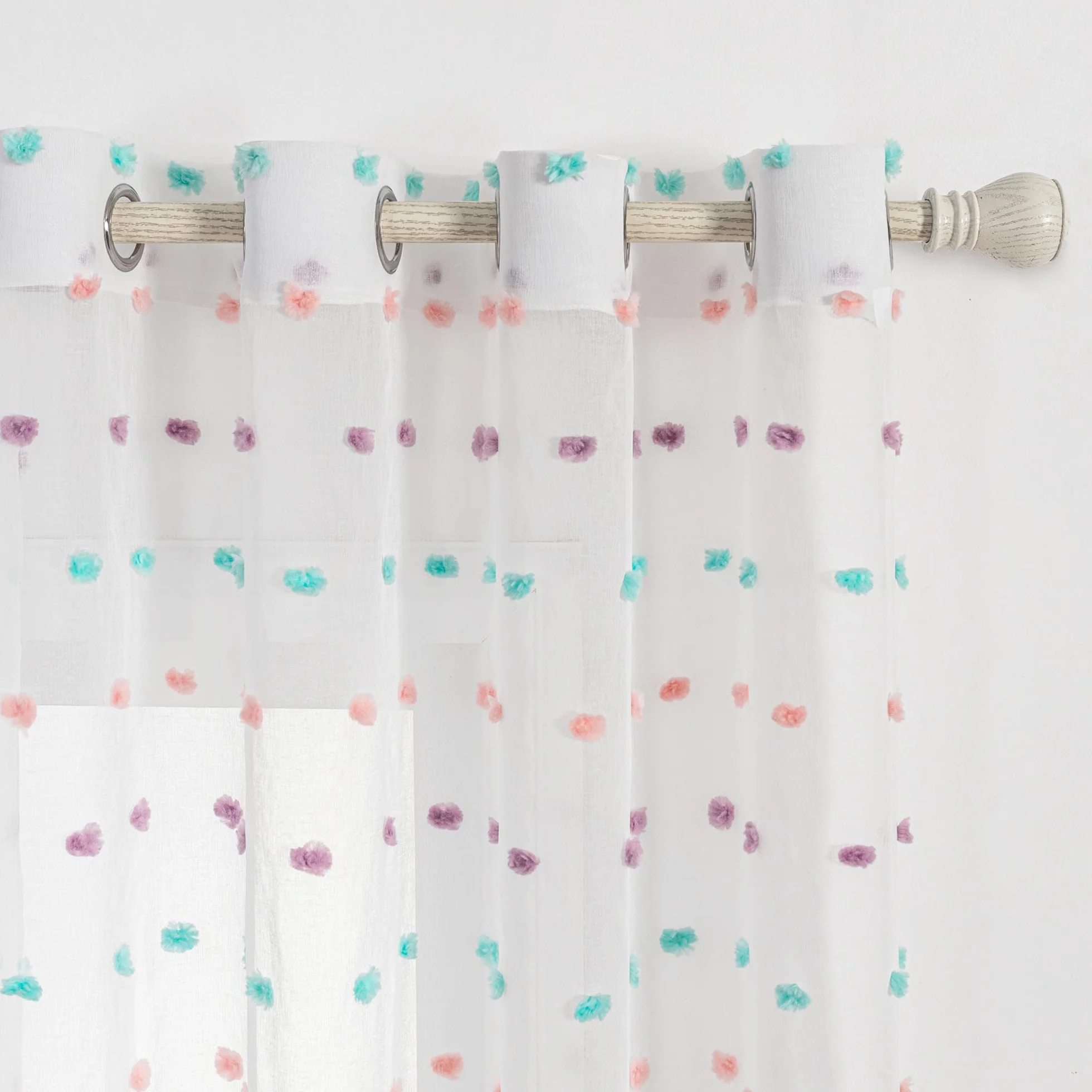 Tende con occhielli per camera dei bambini in voile moderne semitrasparenti MYSKY HOME