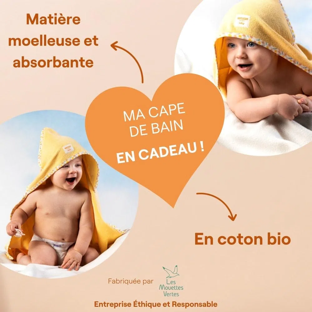 WELEDA - Cofanetto regalo nascita - Cura delicata del bambino - Per il WC quotidiano - Pulisce & protegge - NATRUE - 200 ml + 75 ml + 50 ml + 25 g