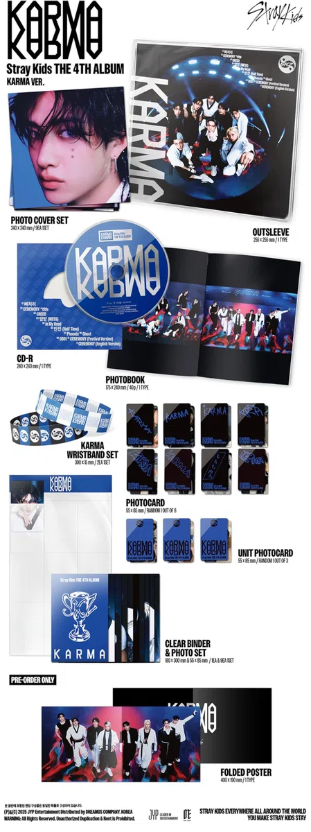 [PREORDER-BENEFITS] STRAYKIDS SKZ - 4TH ALBUM KARMA, [LIMITED KARMA VERSION]
