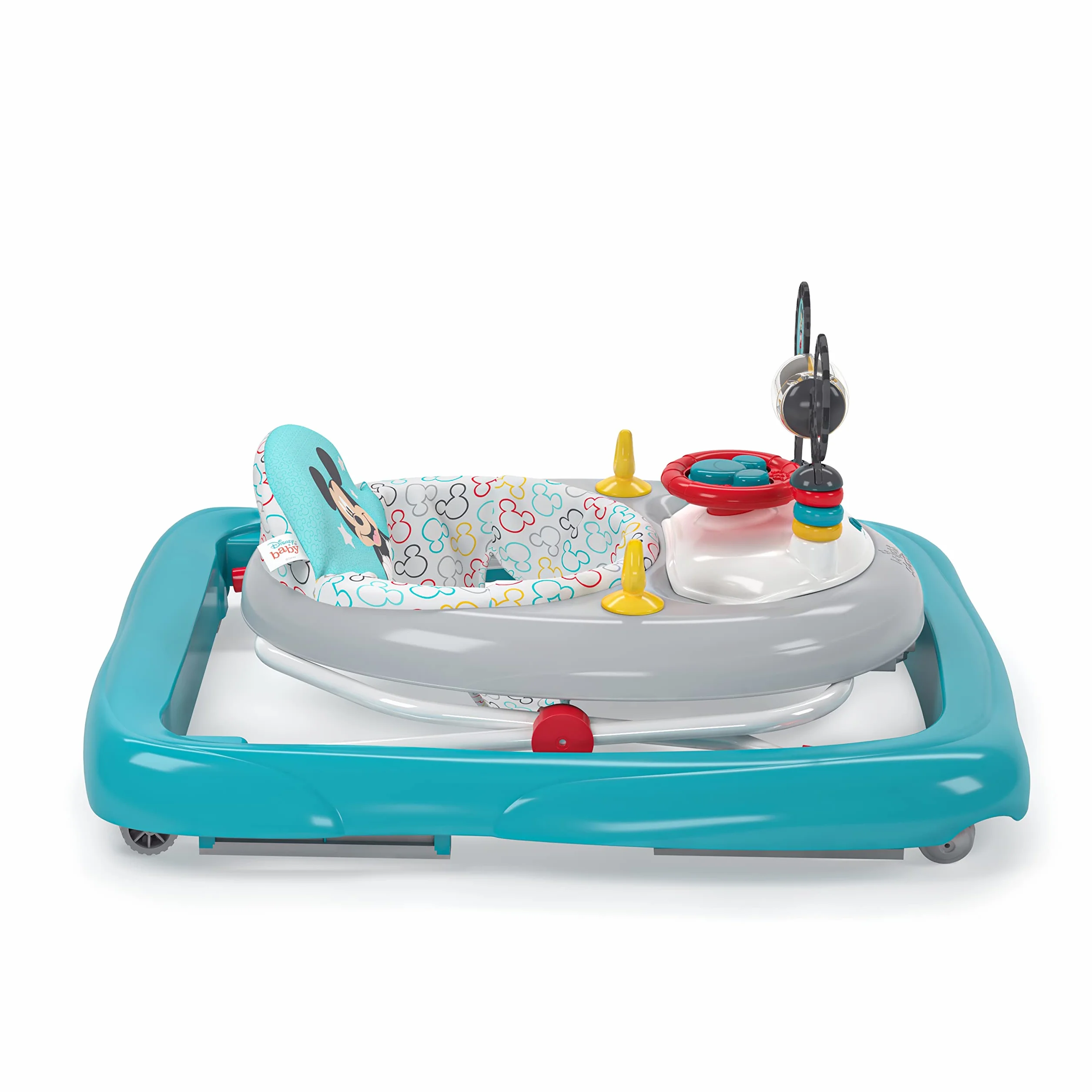 Bright Starts, Disney Baby, Girello multiattività 2 in 1 Topolino - Altezza regolabile e telaio facilmente ripiegabile, 6+ mesi