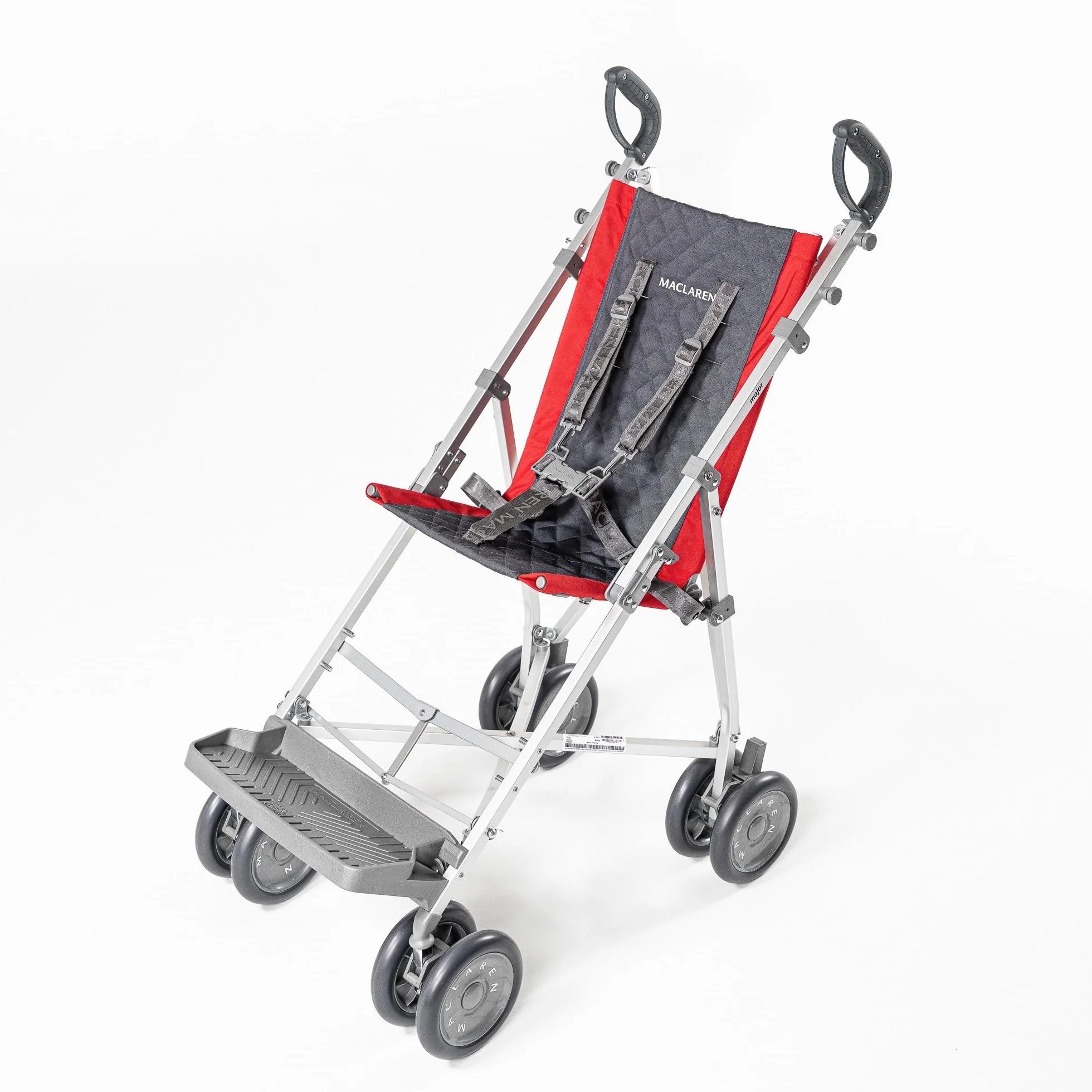 Passeggino per disabili Maclaren Major Elite fino a 50 kg Chiusura a ombrello Rosso Cardinale