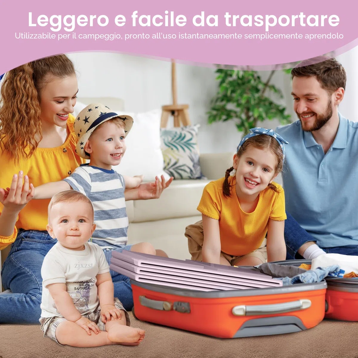 Vasca da bagno pieghevole portatile per bambini, 75 x 45 x 25 cm, adatta per 0-6 anni, rosa/verde menta (rosa)