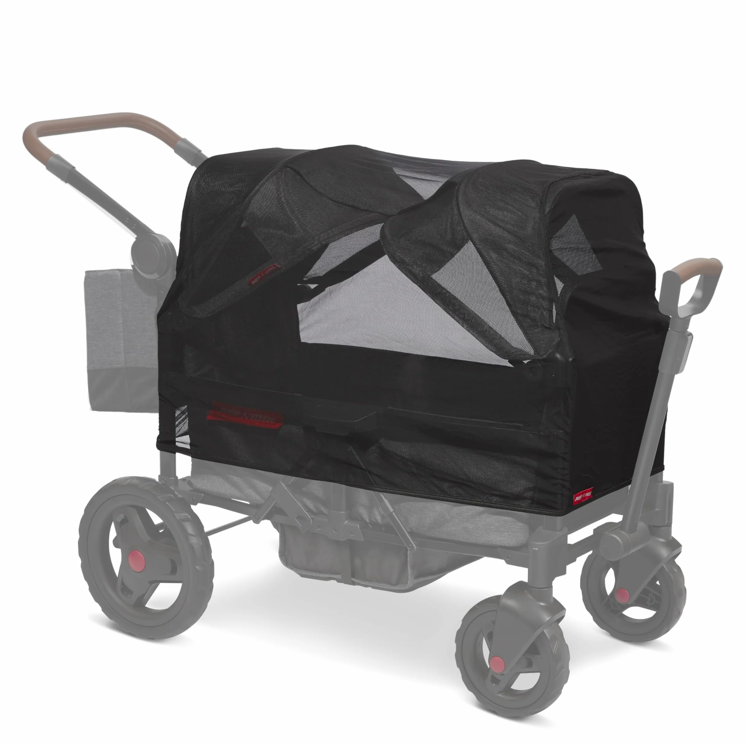Radio Flyer Voya - Zanzariera per passeggino con borsa, per passeggini a 2 posti, con lati bassi