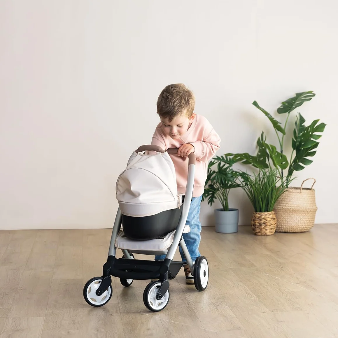 Smoby Maxi-Cosi Passeggino Carrozzina Beige 3 Anni