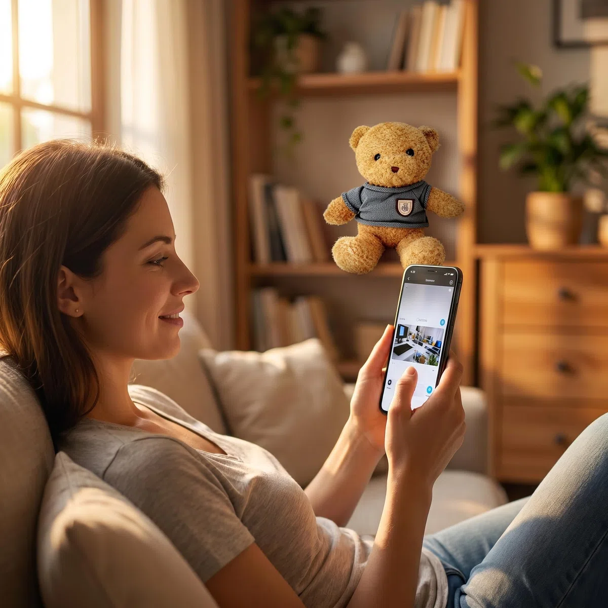 Orsacchiotto con Telecamera WiFi – Baby Monitor 4K e 1080P con Visione in Tempo Reale, Rilevamento Movimento con Notifiche, Supporto Micro SD 128GB, App Allcam365