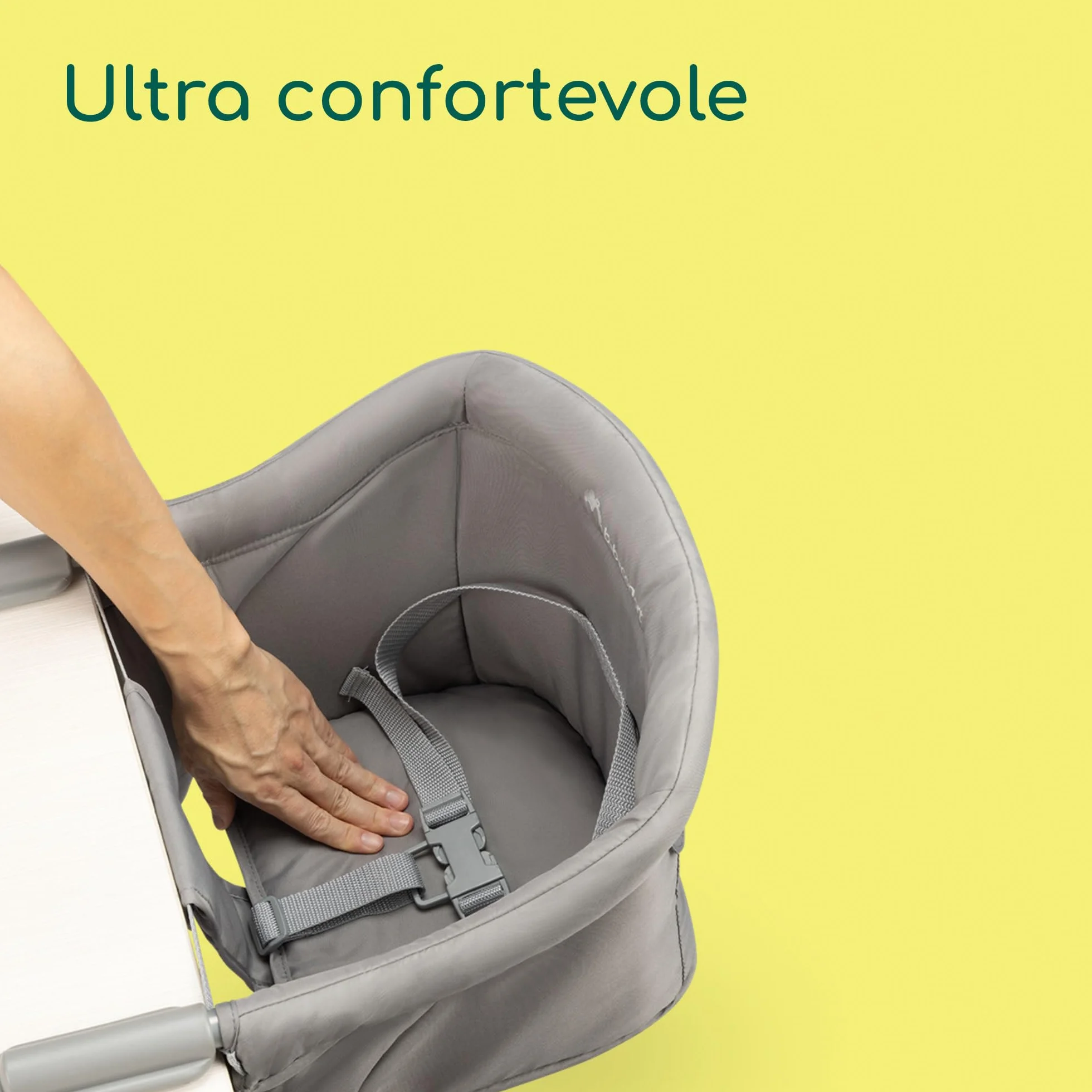 Bebeconfort Malva Seggiolino da Tavolo Pieghevole per Bambini 6 Mesi-3 Anni 15kg Mineral Grey
