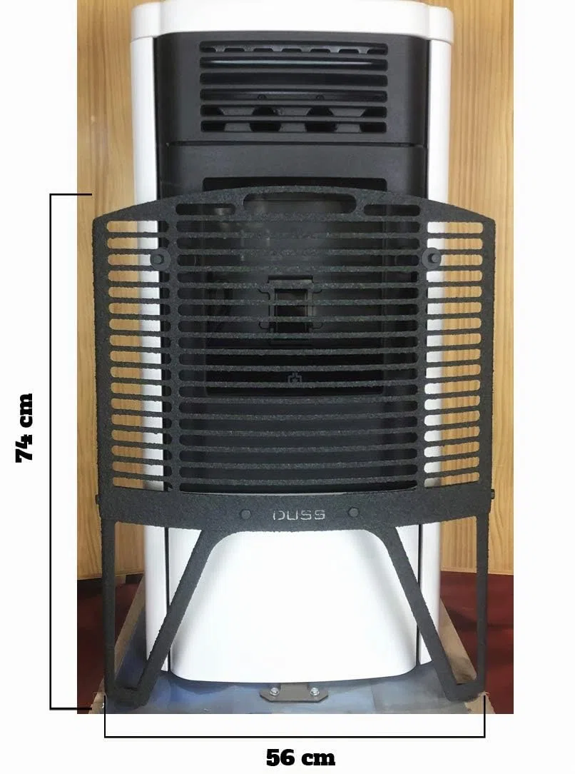 DUSS ® L Protezione per Stufa a Pellet e Legna. Sicurezza per Il Vetro Contro Le Ustioni. Proteggi per Bambini, Neonati e Animali Domestici. Alt 74cm Lar 56cm PRO 8cm. Montaggio Facile. Anti Calore